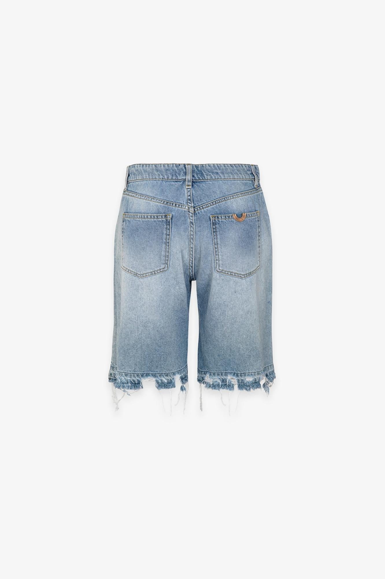Bermuda Relax Con Spacchi Laterali  Blu - Gaëlle Paris GAABW09517-MTFI0002 BL01 GAELLE 