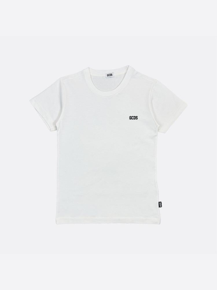 T-shirt low band logo unisex GCDS kids bianca in cotone B2JU2332BA3 15 GCDS 