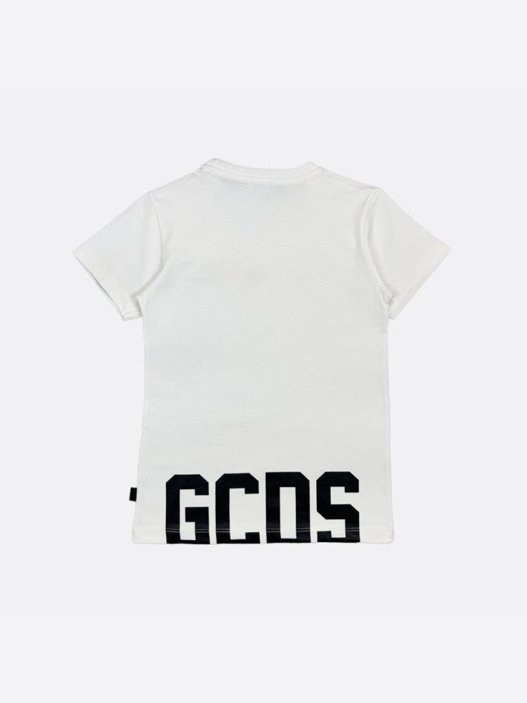 T-shirt low band logo unisex GCDS kids bianca in cotone B2JU2332BA3 15 GCDS 
