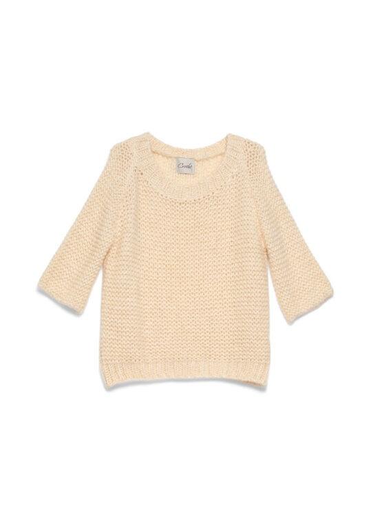 MAGLIA BOXY LUX CROCHE' LATTE CR09345 869 CROCHE 
