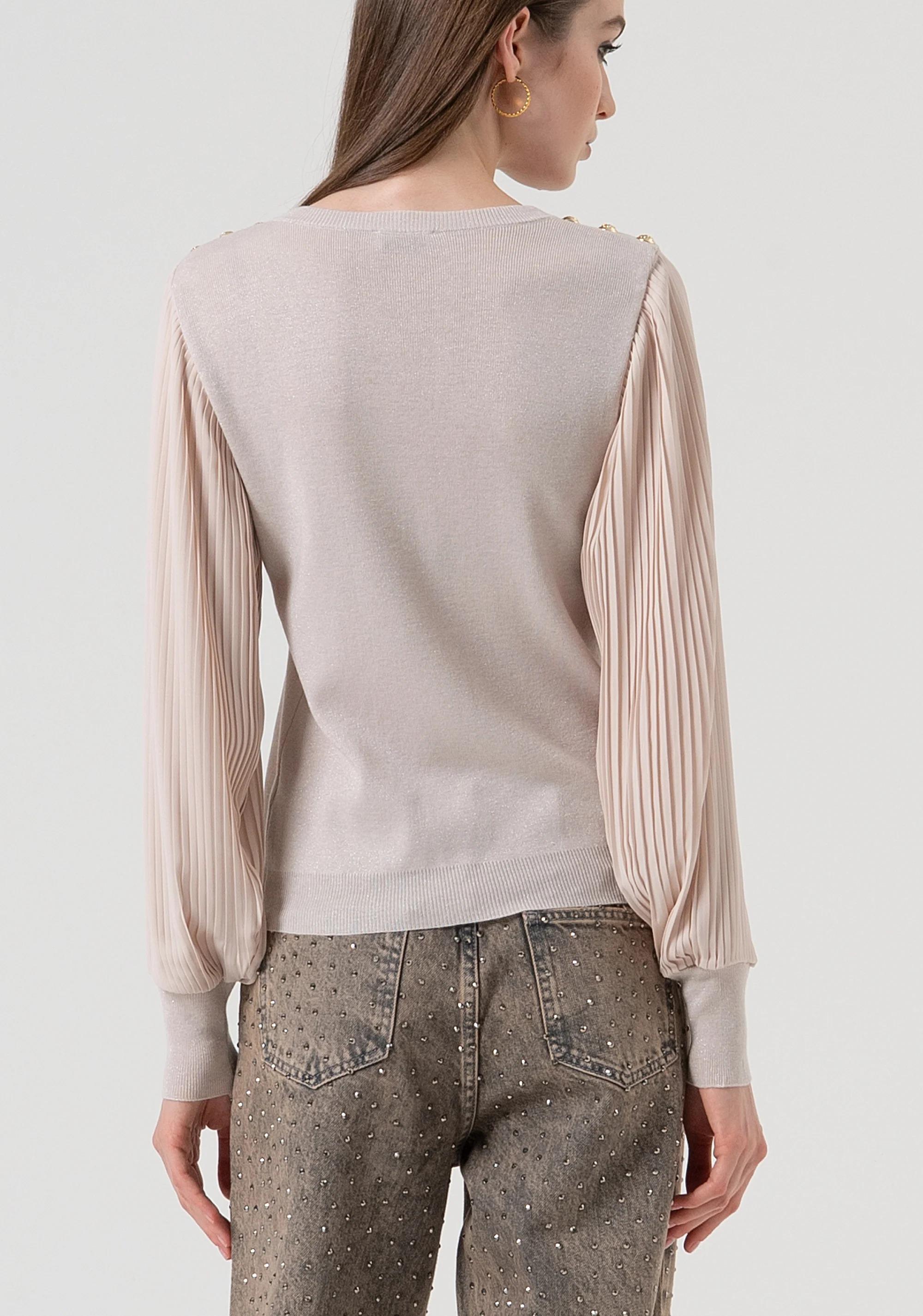 Fracomina Maglia regular con lana e lurex vanilla lurex FR25WT7027K459Q7 524 FRACOMINA 