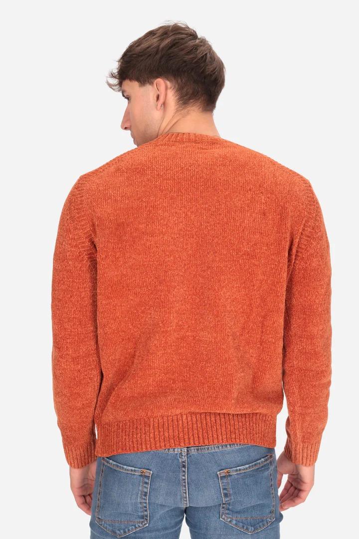 Maglione A Girocollo Uomo Liu Jo In Ciniglia Rust QF5079MA29P 81248 LIU-JO 