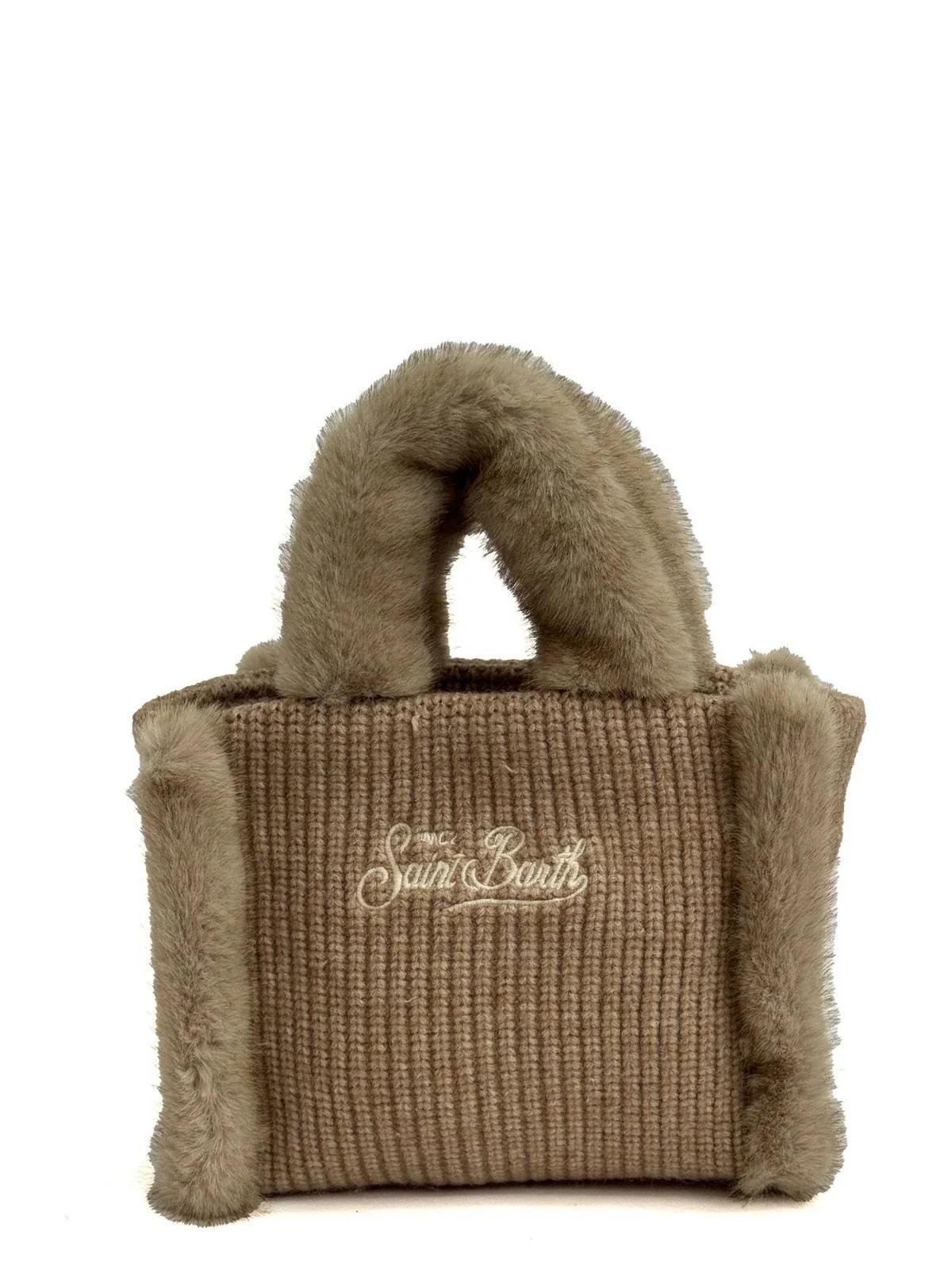 MC2 SAINT BARTH Borsa Donna VANITY MINI SHEARLING RIB 00295I FUR 11 EMB VAMI022 00295I MC2 SAINT BARTH 