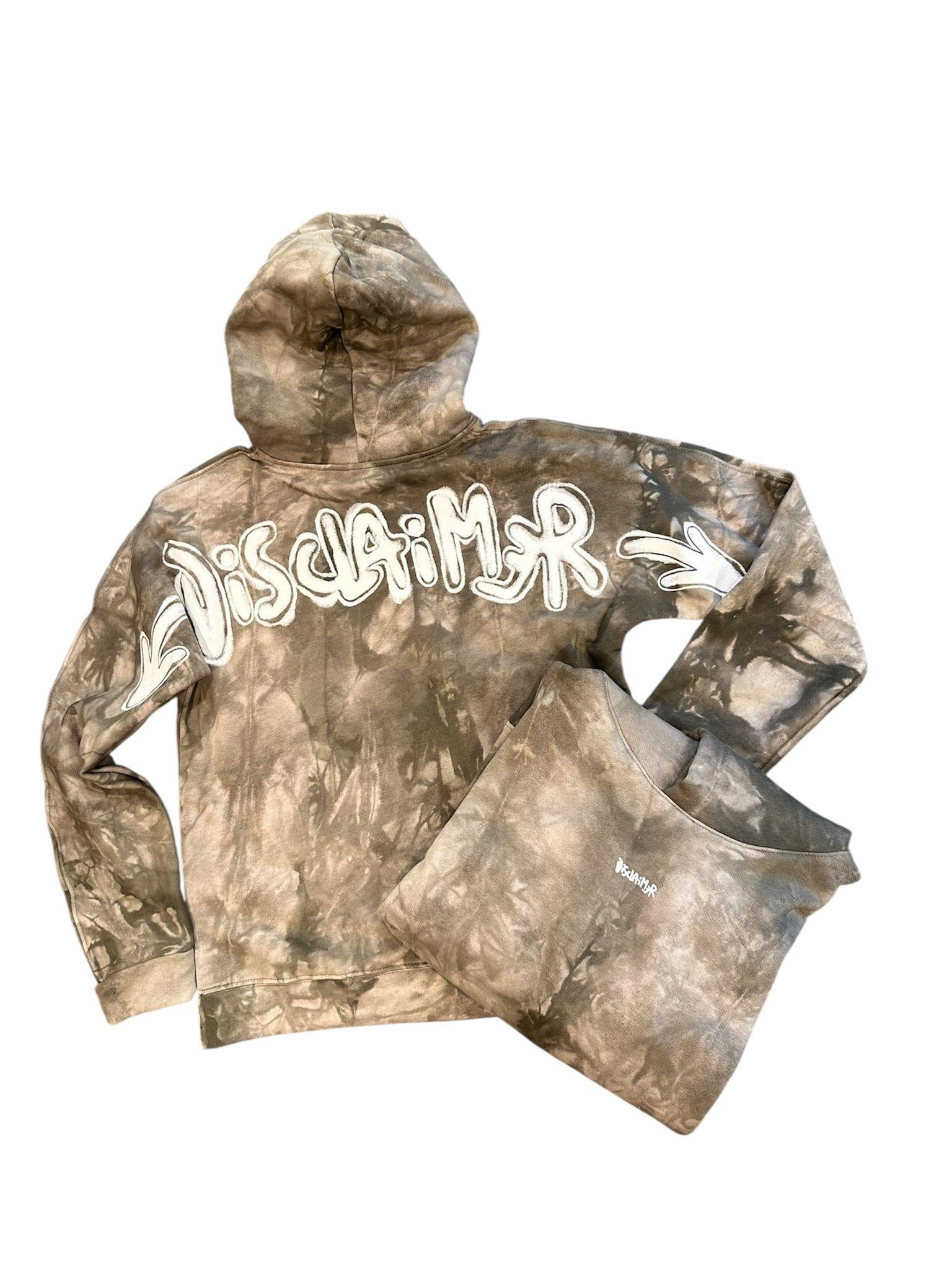 Felpa bambino disclaimer con cappuccio Tie Dye Verde 25IDK58609 TIE DYE VERDE DISCLAIMER 