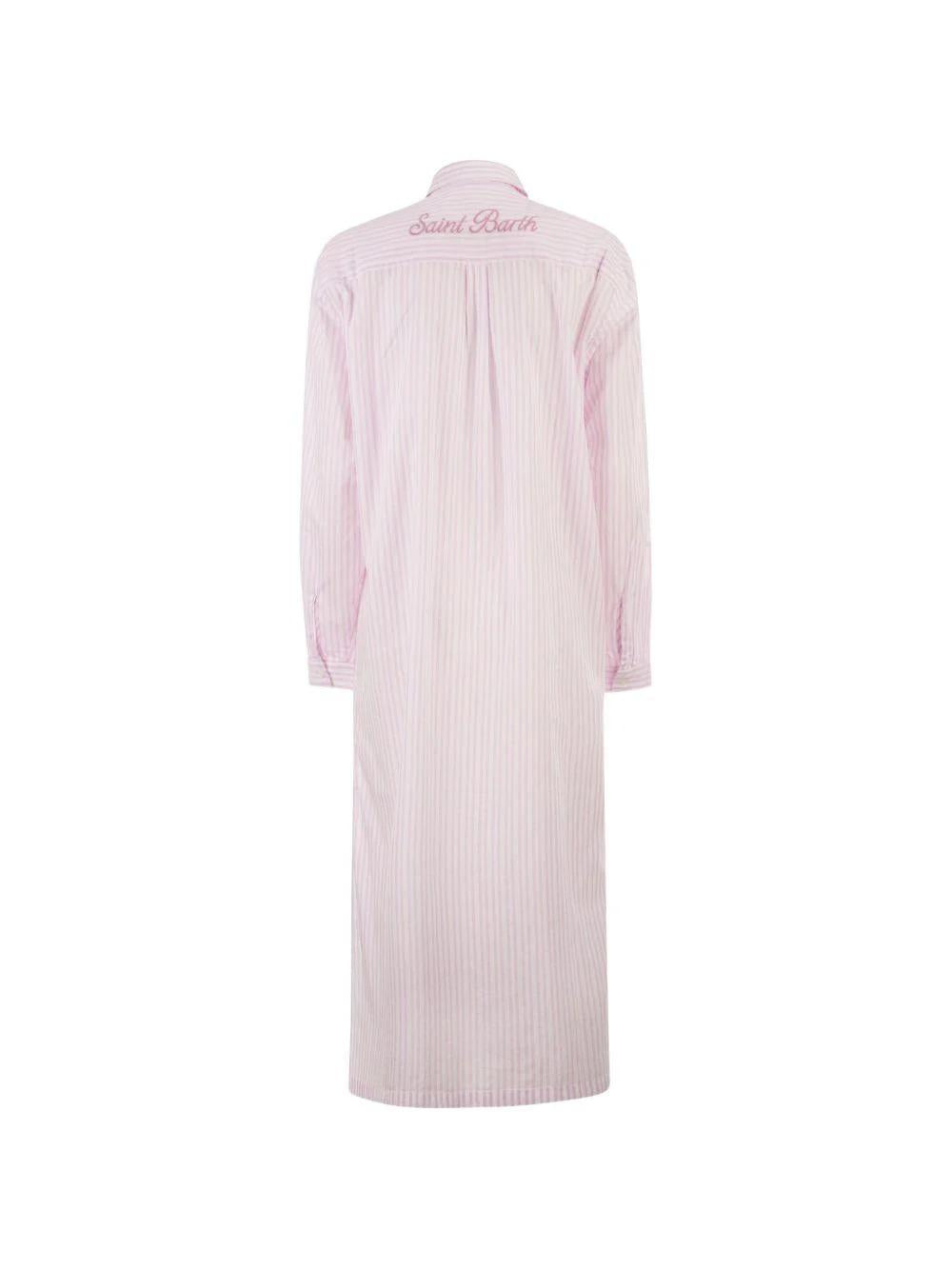 Abito maxi in cotone con stampa a righe Adeline ADN0001 01065L MC2 SAINT BARTH 