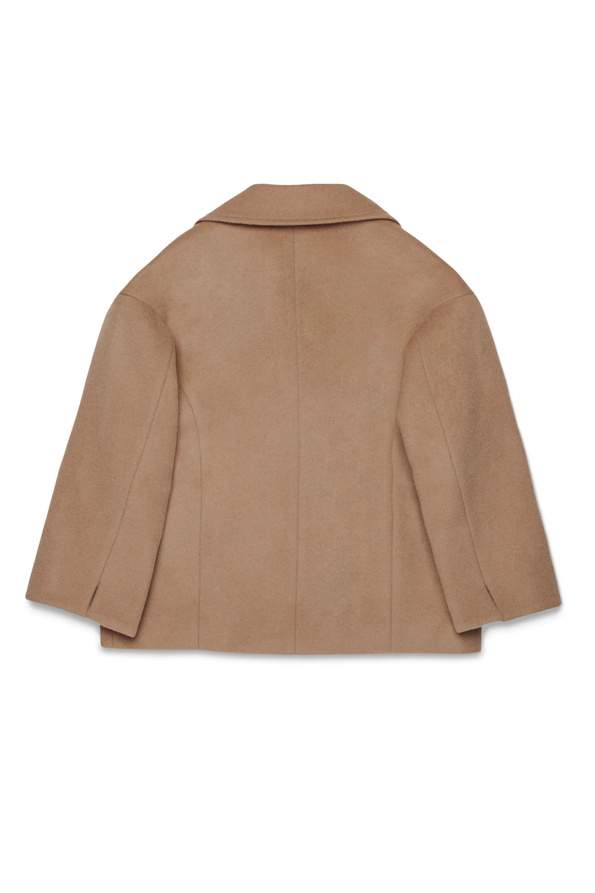 MAX&Co.<BR/>Cappotto caban doppiopetto in lana rasata cammello MX0229-MX052 MX702 MAX&CO KID 