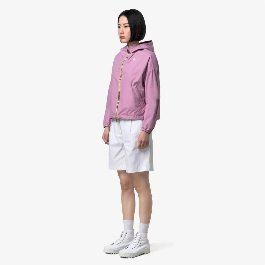 LAURETTE PLUS.2 REVERSIBLE<BR/>VIOLET GLICINE-VIOLET MAUVE WINE K81333W C05 K-WAY 