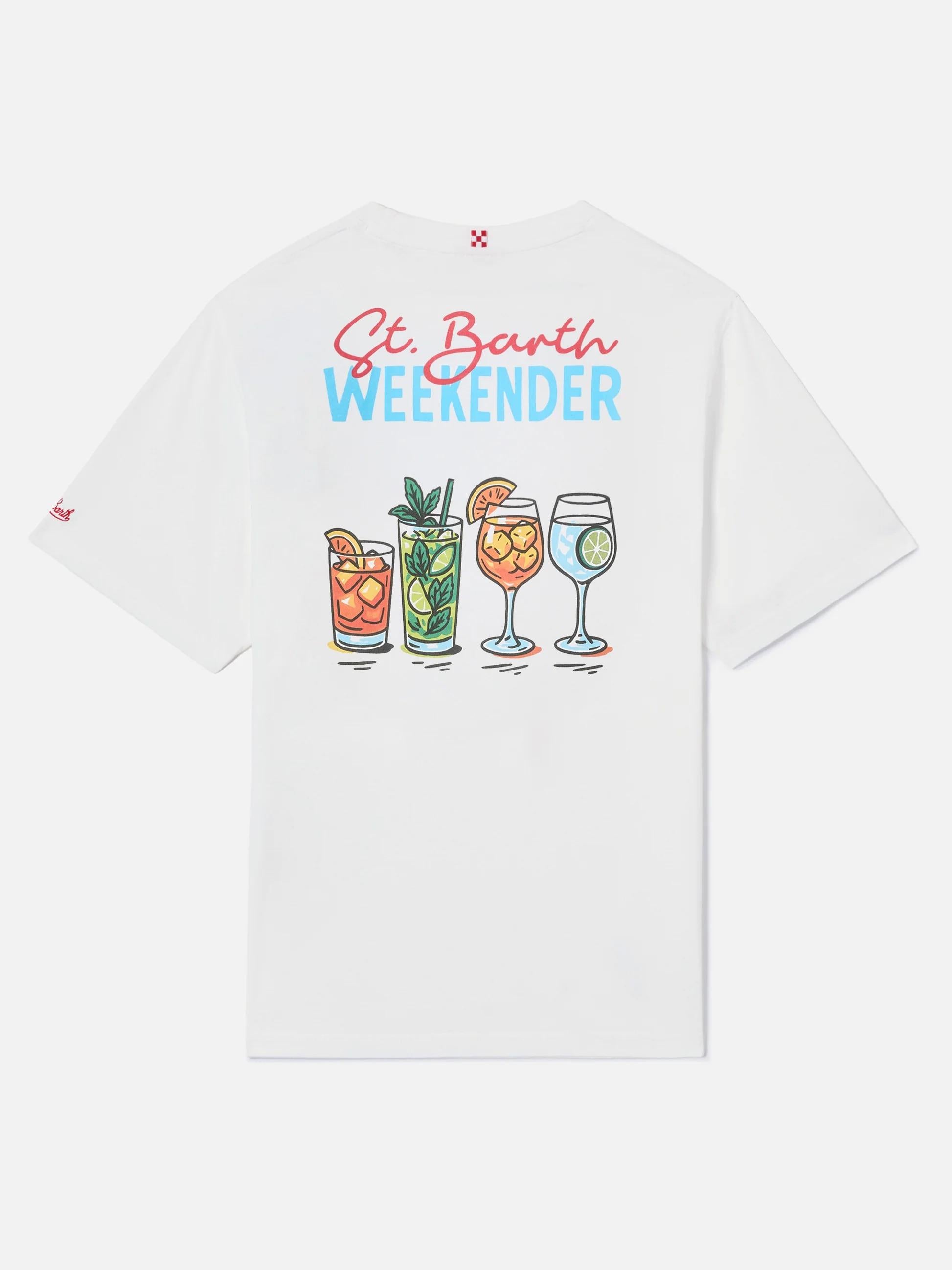 T-shirt Delmar con stampa St. Barth Weekender e maxi grafica sul retro DLR0001 04314L MC2 SAINT BARTH 