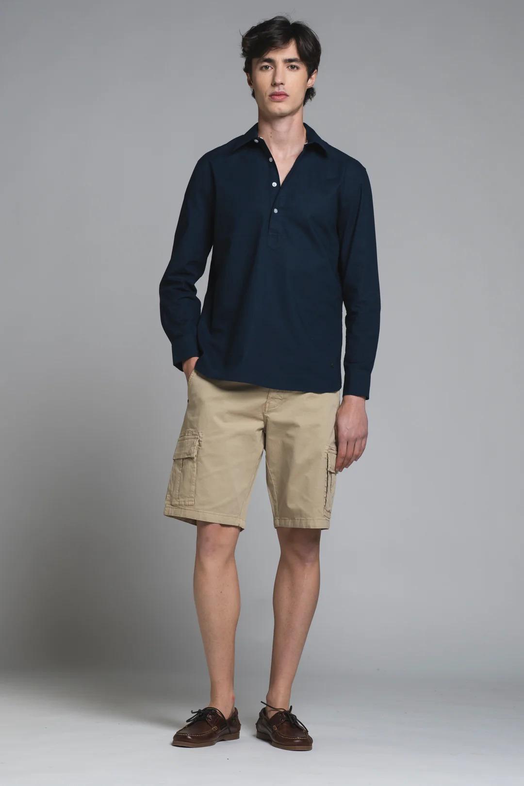 CLEVELAND SERFIFNO IN MIXED LINEN NAVY IM26SSSM-CLEVELAND-MLN C01 IMPURE 