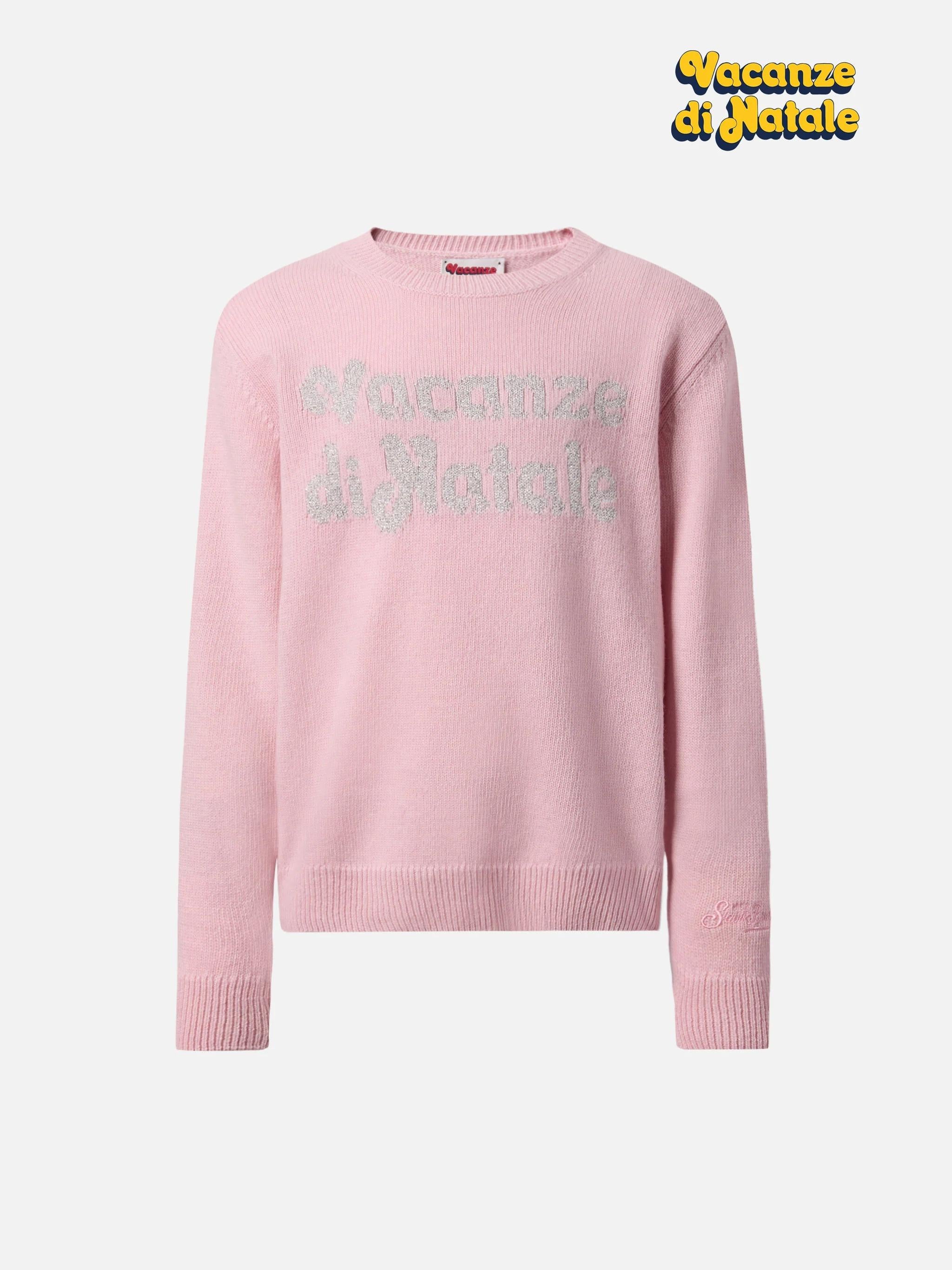 Maglione Princess in misto cashmere con jacquard lurex Vacanze di Natale | VACANZE DI NATALE PRC0001 02349I MC2 SAINT BARTH 