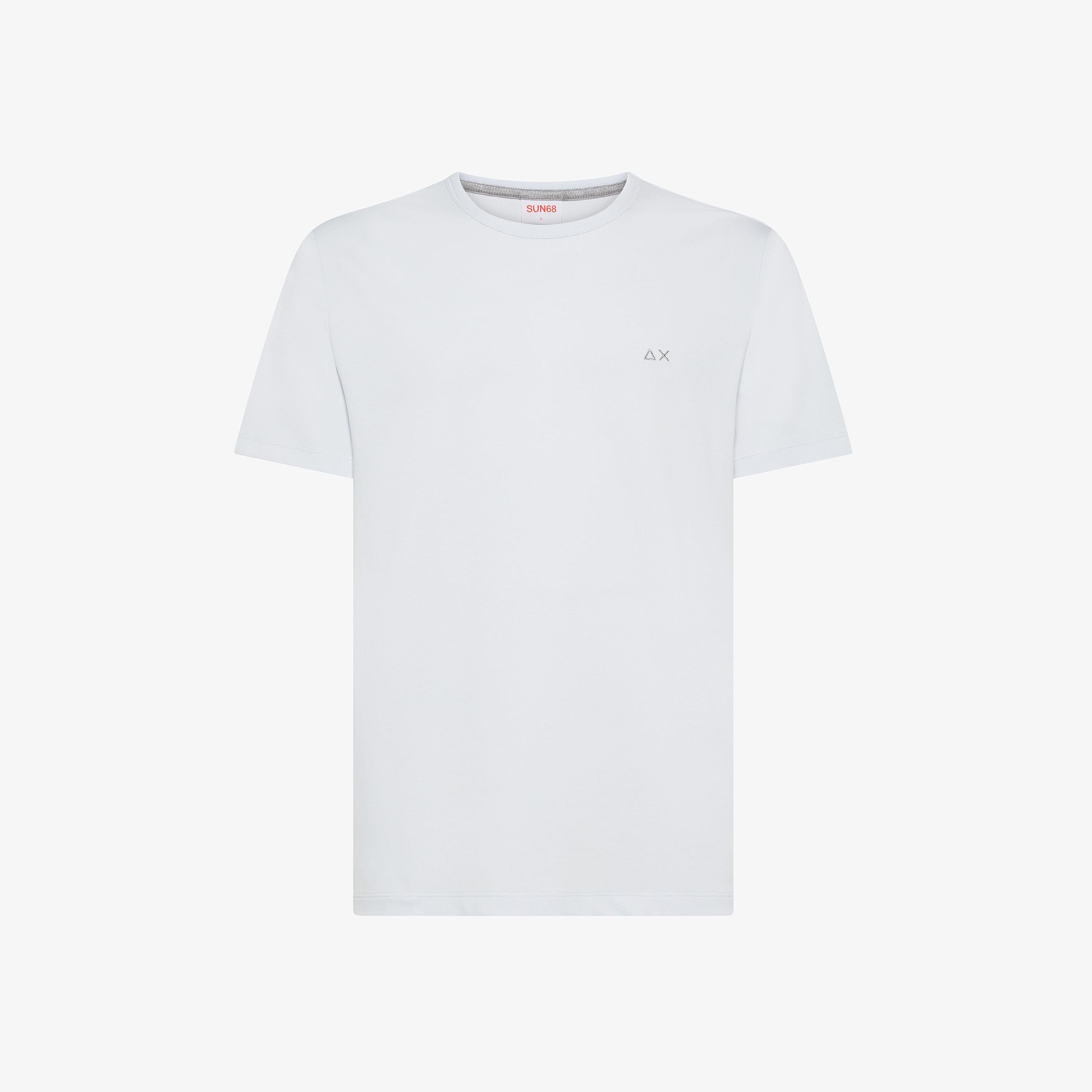 SUN68 T-shirt in piquet di cotone bianco T45120 01 SUN 68 