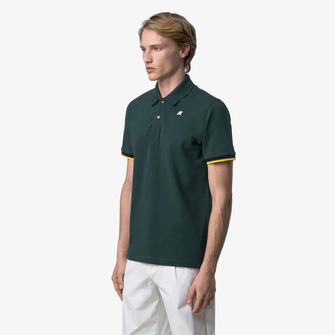 VINCENT PIQUE SLIM<BR/>GREEN DK JUNGLE K1125BW 228 K-WAY 