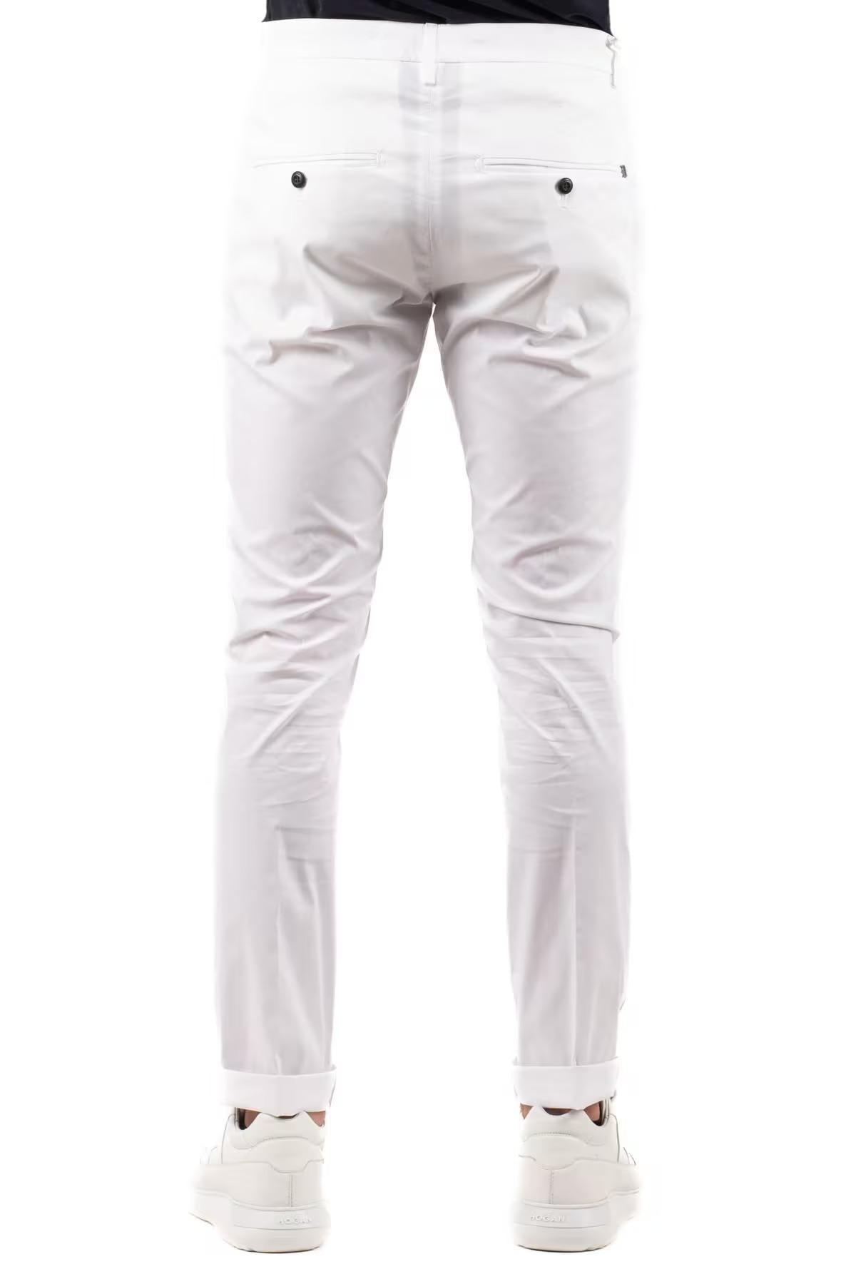 Pantaloni Gaubert slim in popeline cotone e nylon BIANCO UP235-PS0020U-002 000 DONDUP 