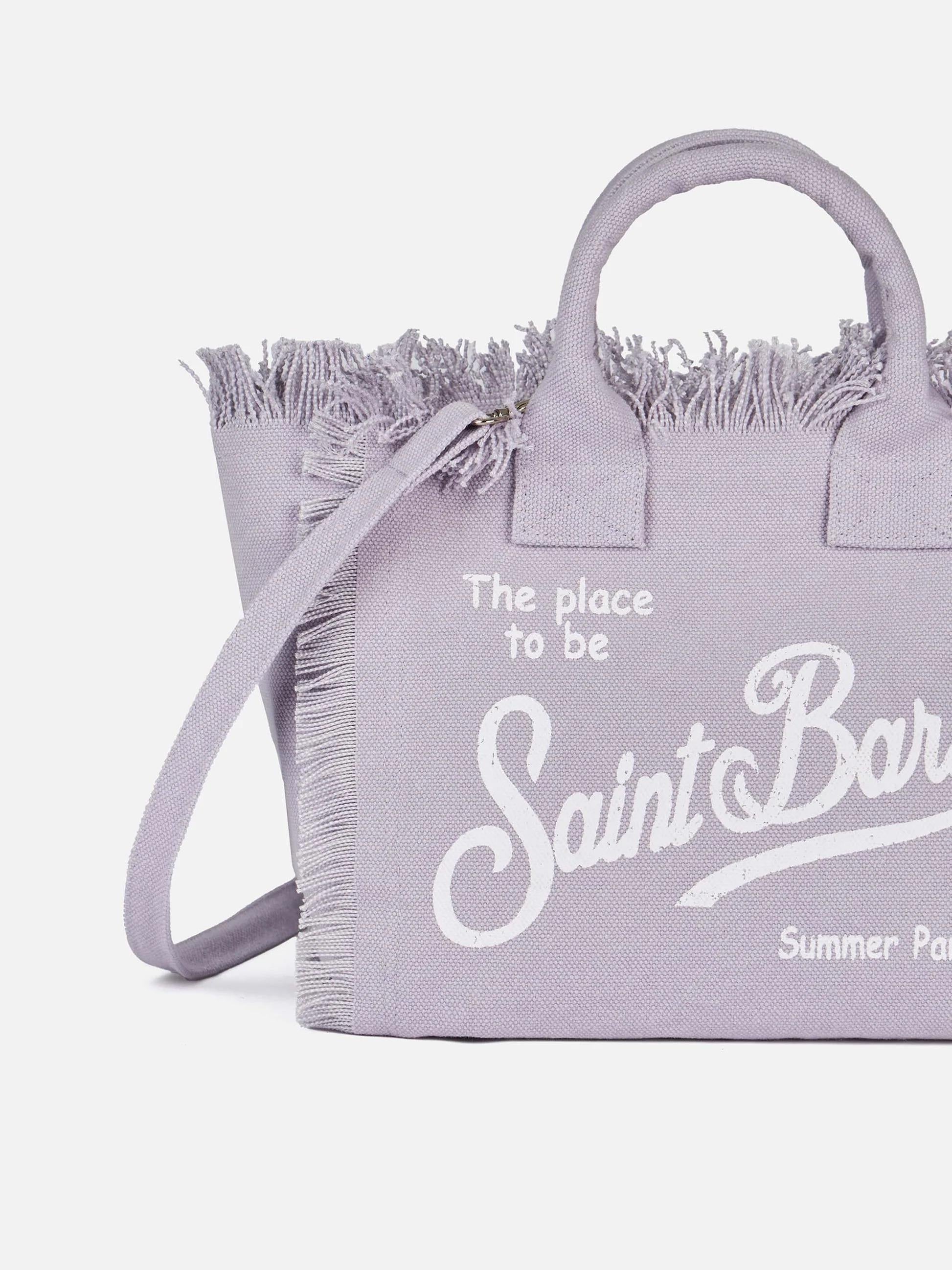 Borsa Colette in canvas di cotone lilla COL0001 02562L MC2 SAINT BARTH 
