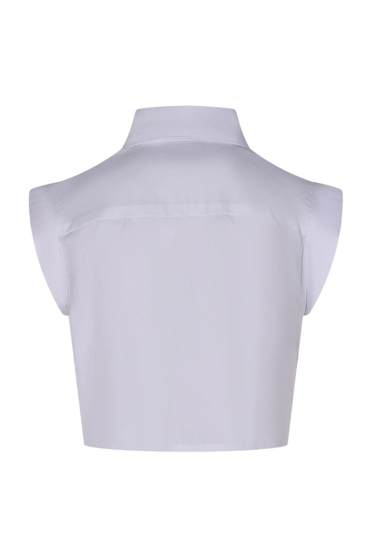 Camicia Marc Ellis Giromanica Cropped Bianca