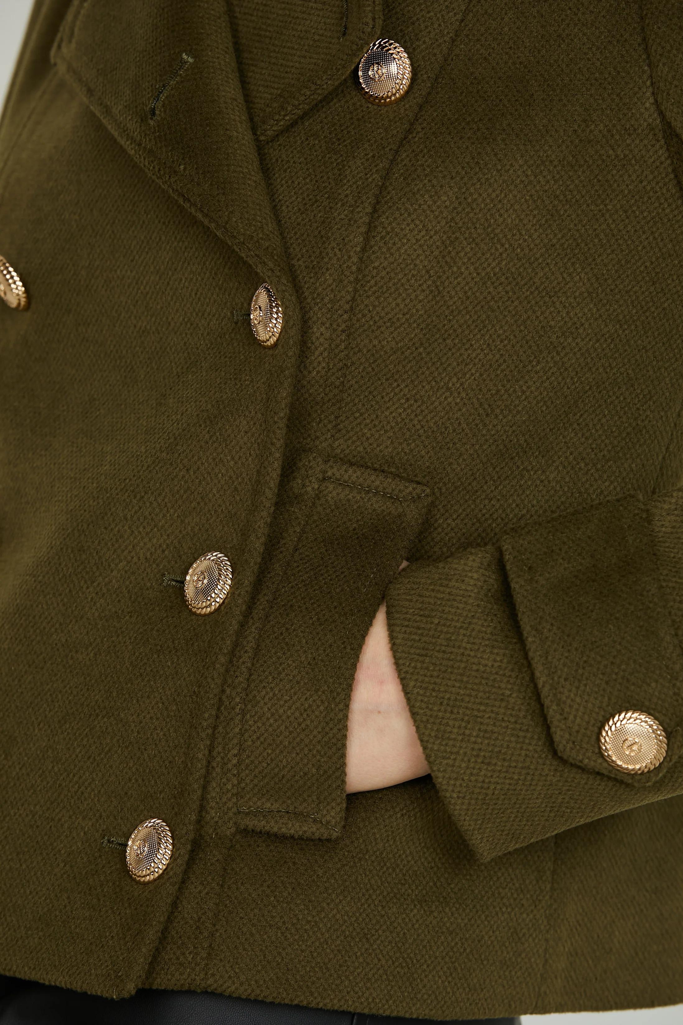 RELISH Cappotto MAVIL corto manica lunga con alette doppio petto con bottoni più tasche BEECH RDA2505550056 BEECH RELISH 