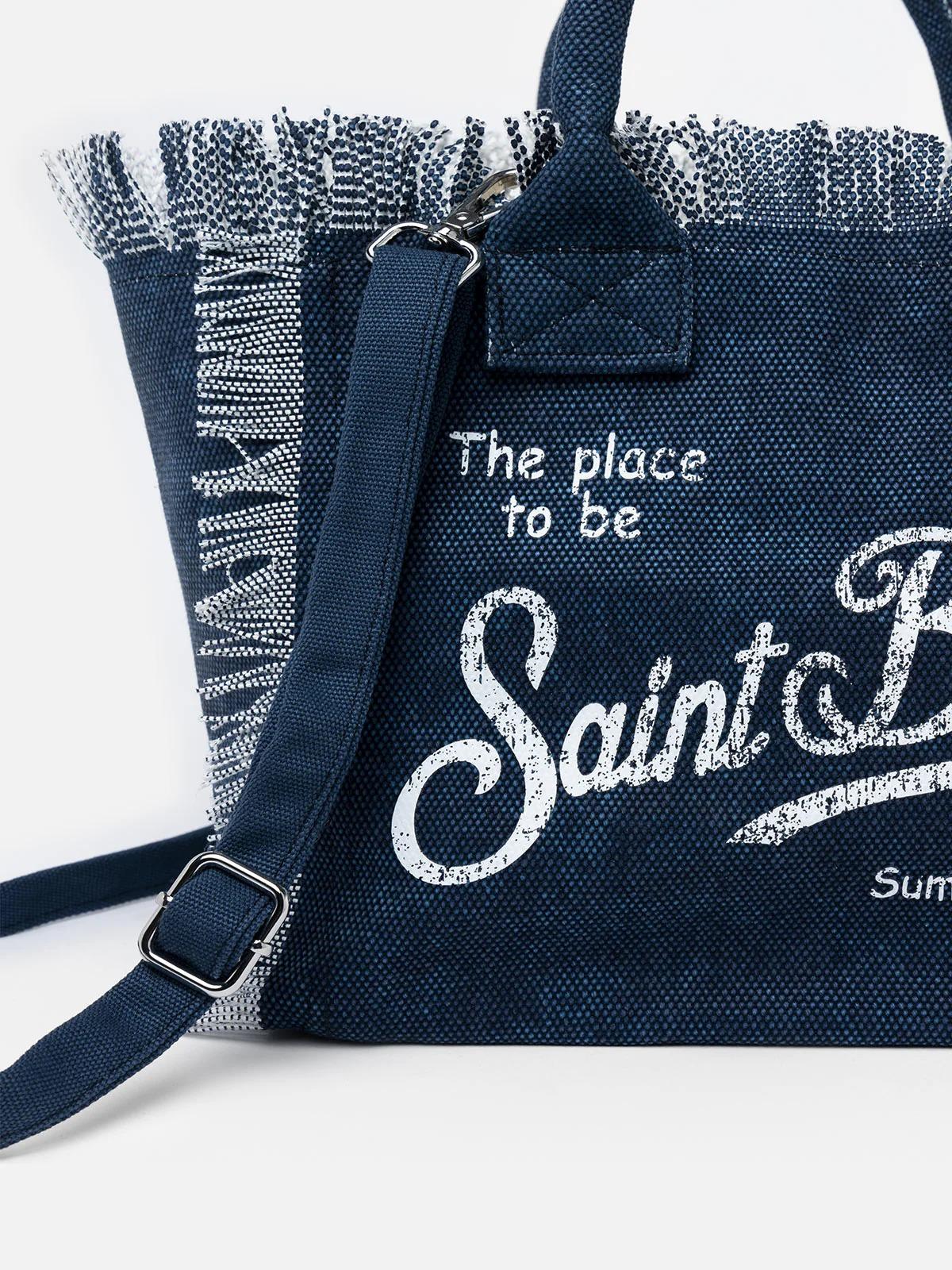 Borsa Colette in canvas di cotone denim dark COL0001 00431L MC2 SAINT BARTH 