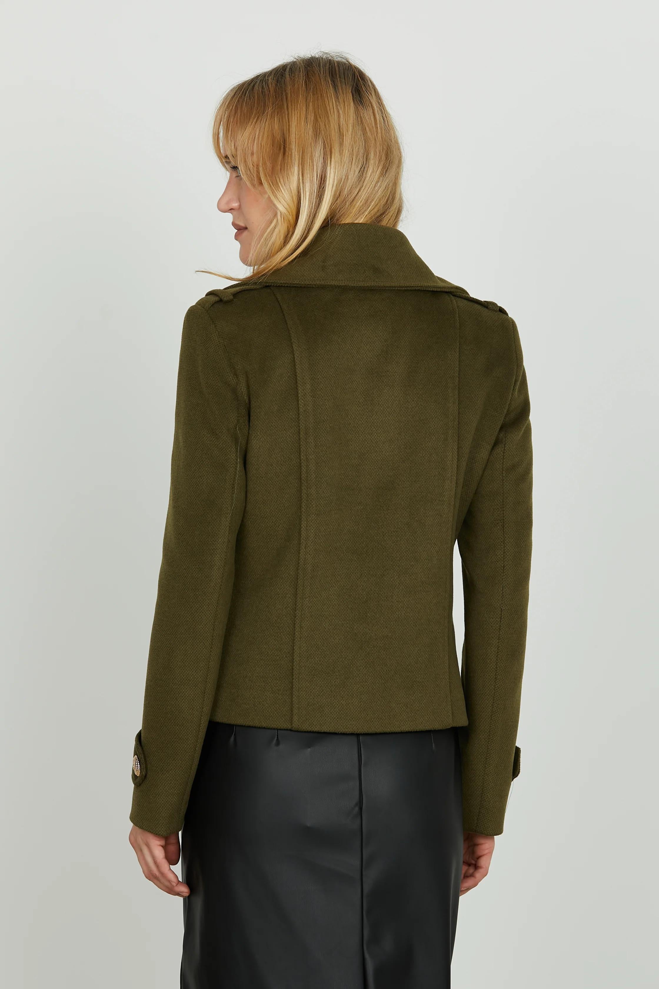 RELISH Cappotto MAVIL corto manica lunga con alette doppio petto con bottoni più tasche BEECH RDA2505550056 BEECH RELISH 