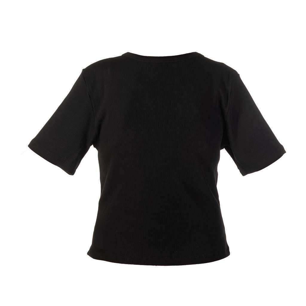 T-SHIRT DONNA GAELLE REGULAR FIT IN MISTO COTONE NERA