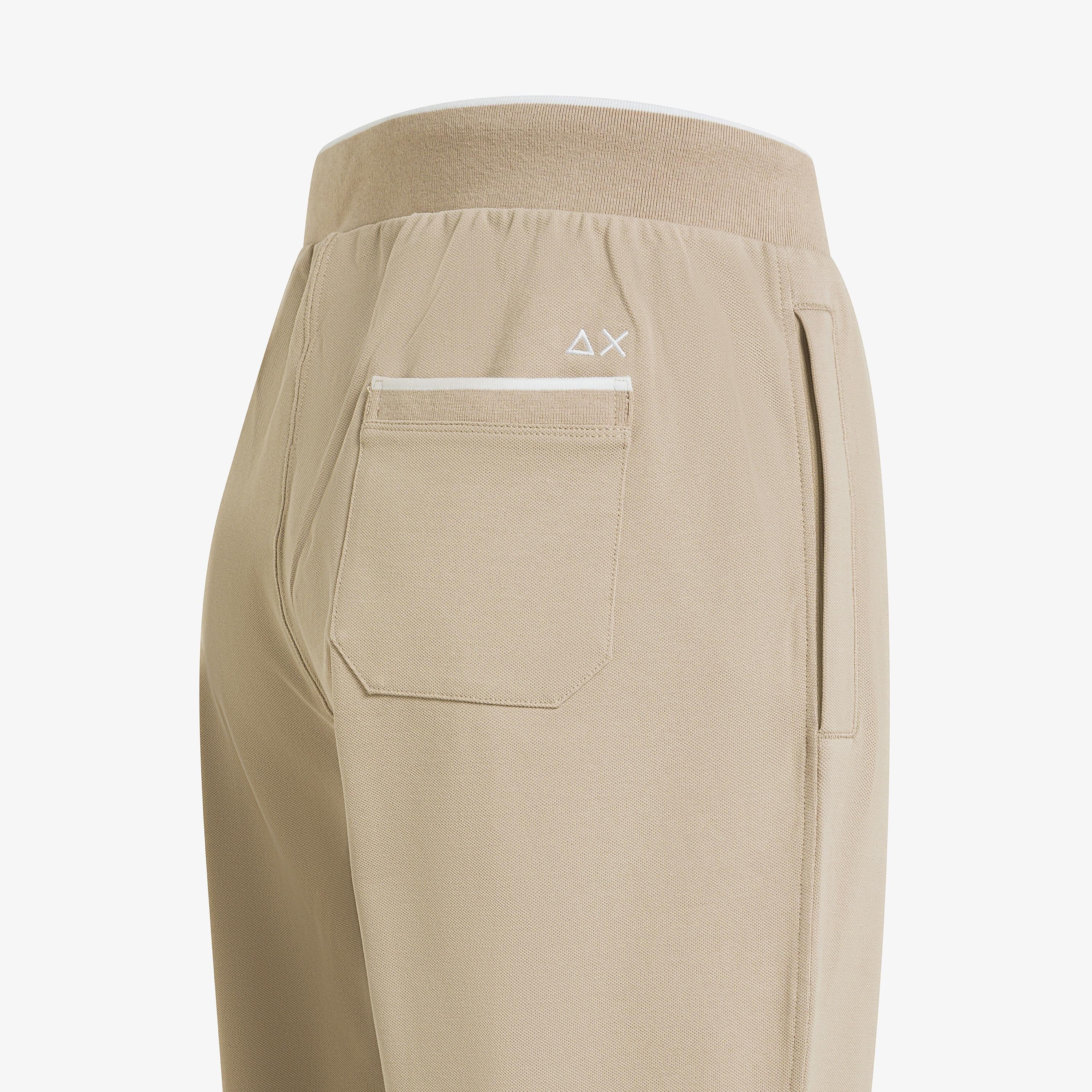 SUN68 Sweatpants piquet small stripe Stone F36139 98 SUN 68 