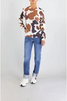 Maglia Mc2 Saint Barth Cow Skin da Donna new queen print QUE0030 00364I MC2 SAINT BARTH 