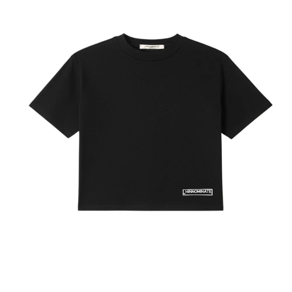 Hinnominate T-shirt Cropped Nera Con Logo Per Bambina 3646MY00326N 3646MY00326 BLACK HINNOMINATE 