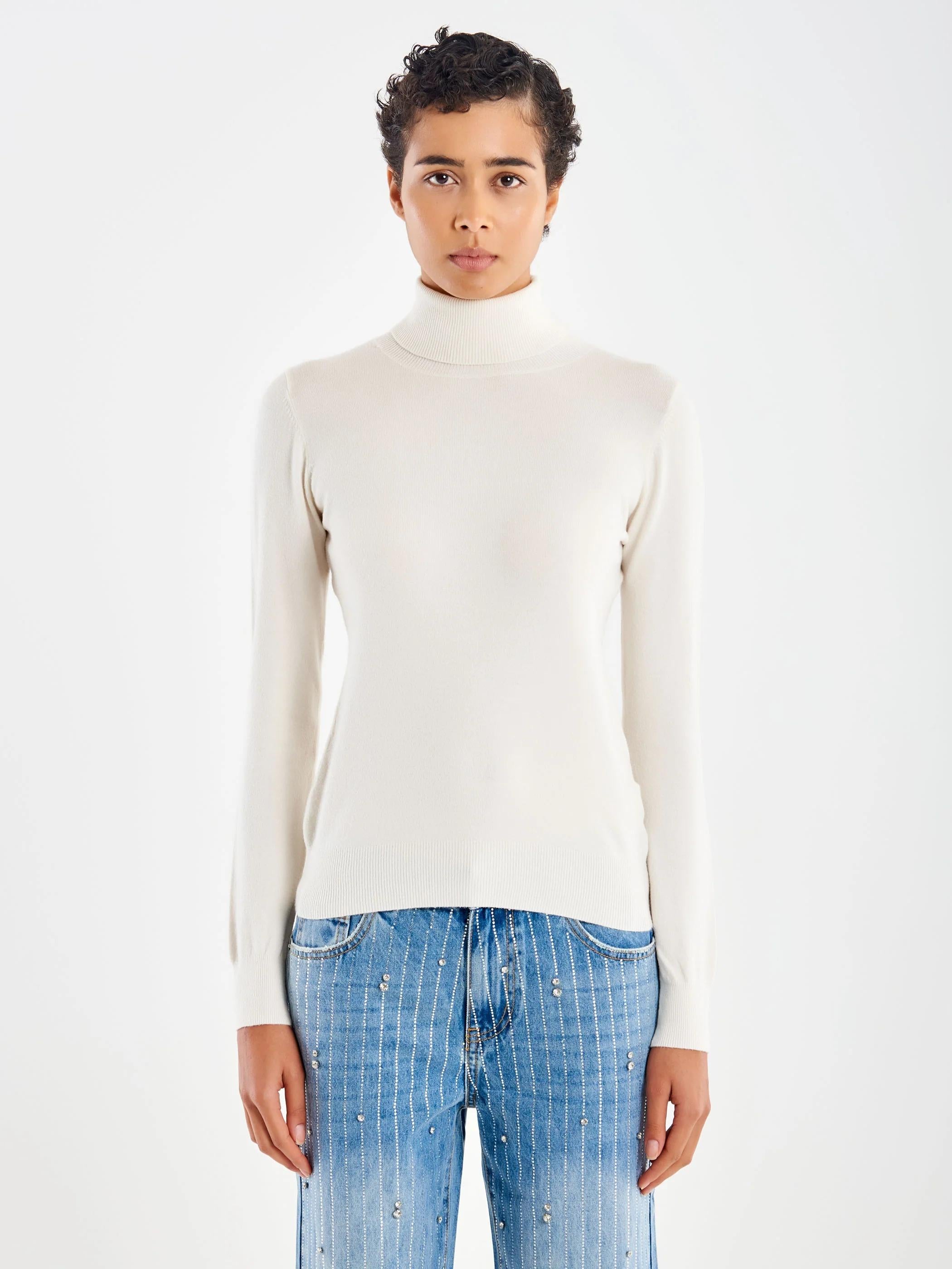 VICOLO-Dolcevita Slim Fit Bianco 44008F BIANCO VICOLO 