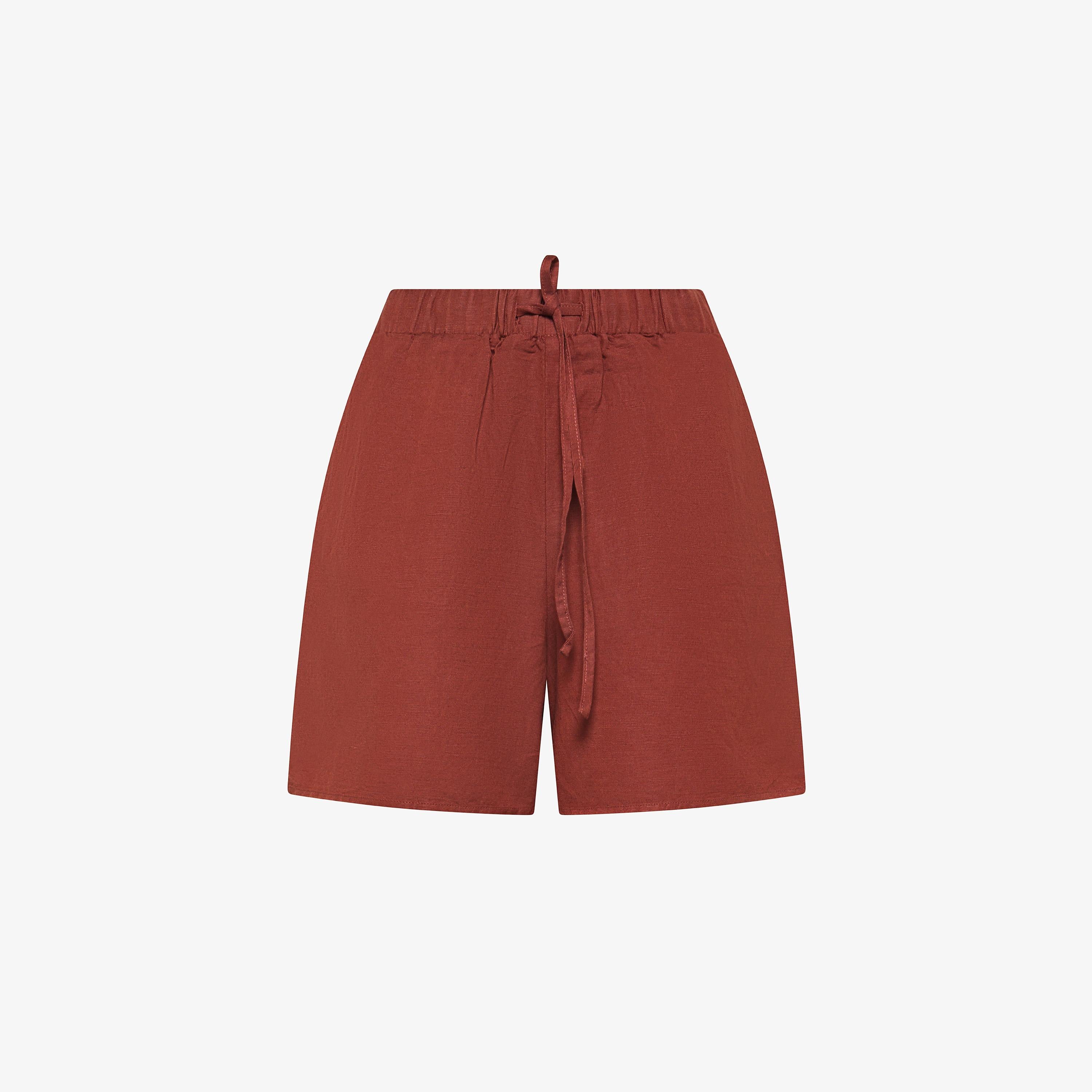 SUN68 Shorts linen beach Cacao S36241 71 SUN 68 