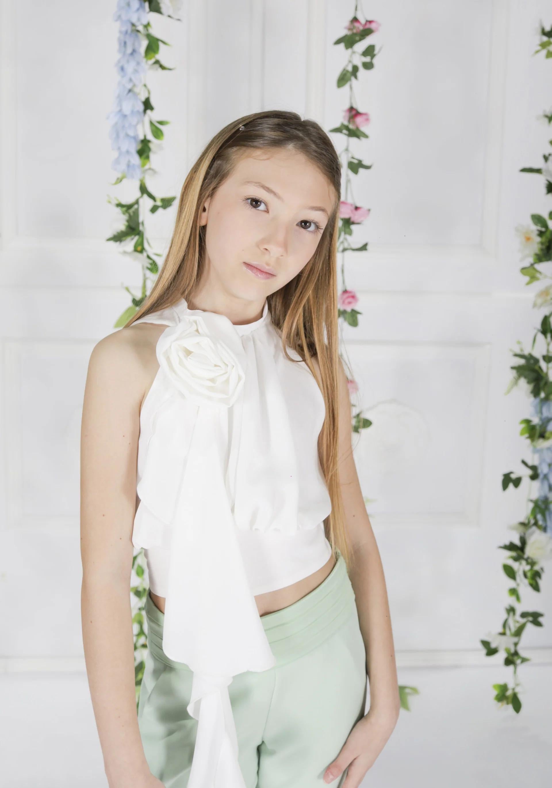 Camicia Fun & Fun bianco bambina FNCJSH02821 WHITE Fun fun couture 