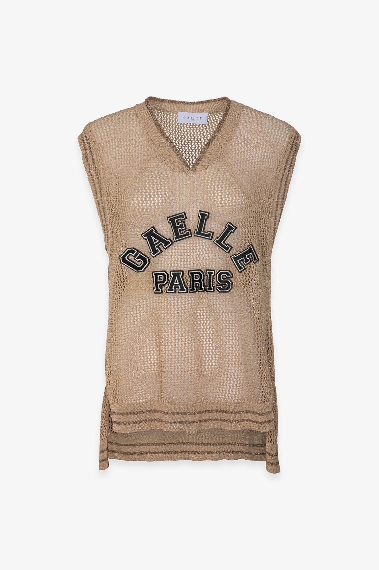 Canotta Over In Maglia  Beige - Gaëlle Paris GAABW09486-MTTM0001 BE00 GAELLE 