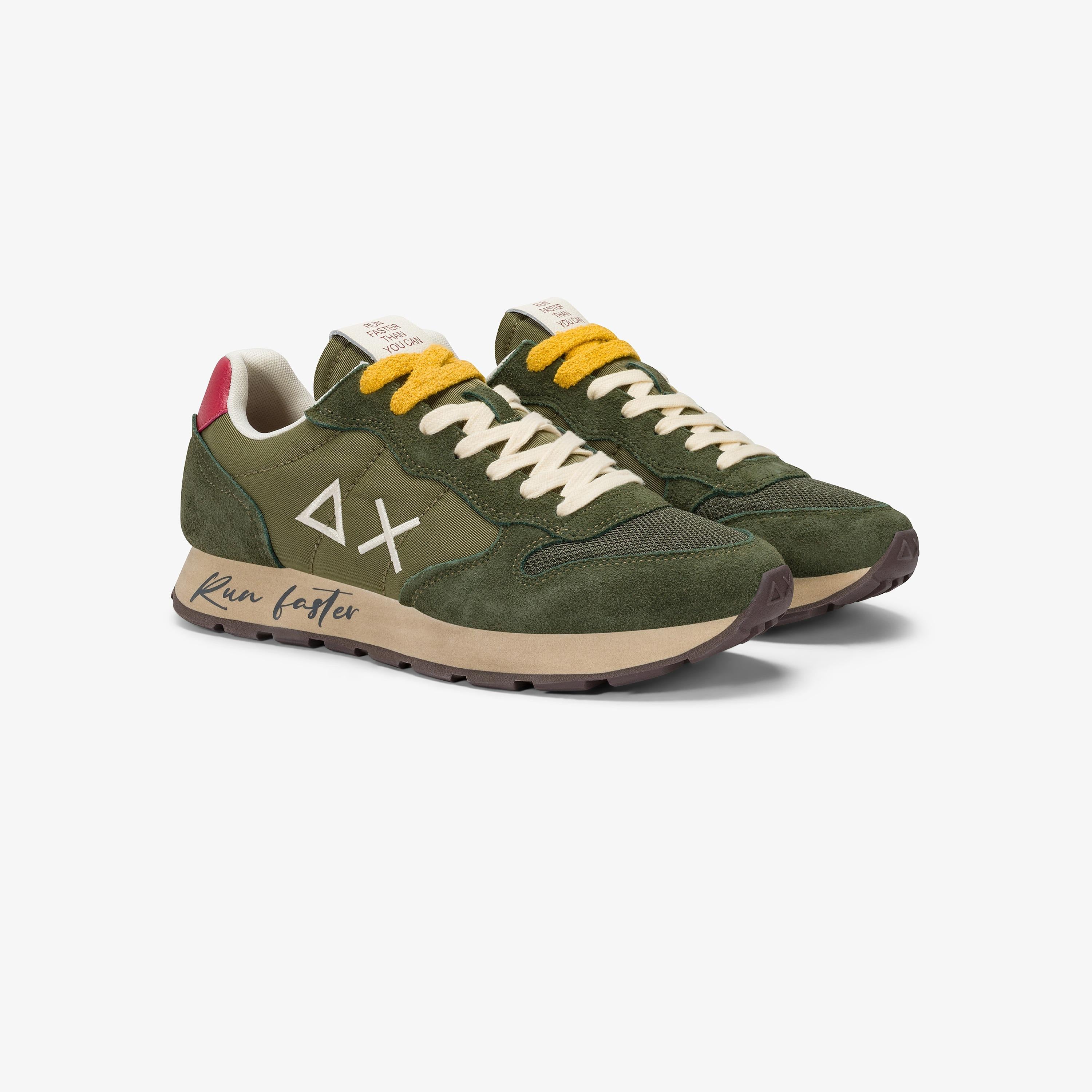 sneaker tom vintage in nylon e suede militare scuro Z45105 74 SUN 68 