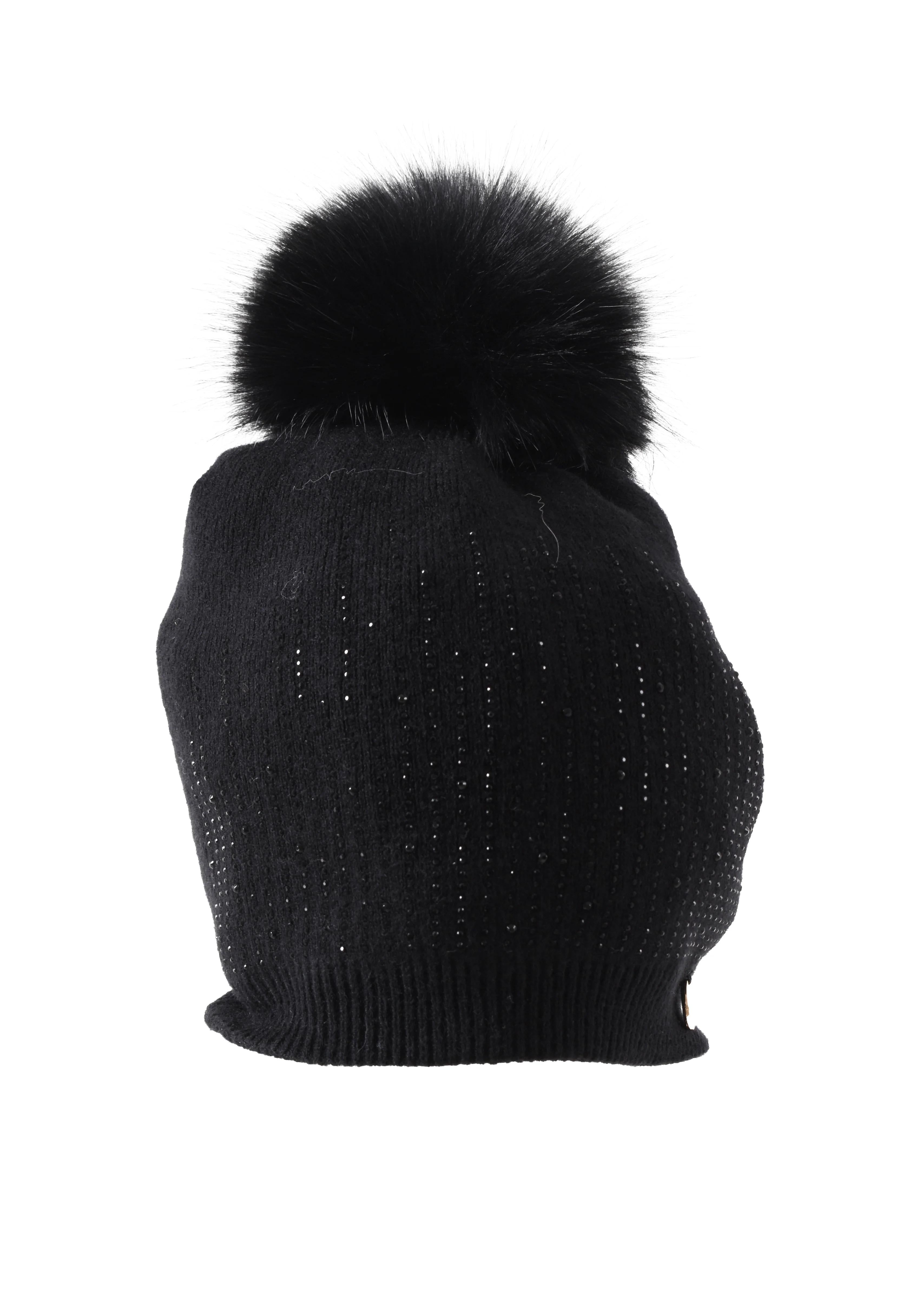 Relish cappello calise con strass e ponpon black RDA2508658025 1199 RELISH 