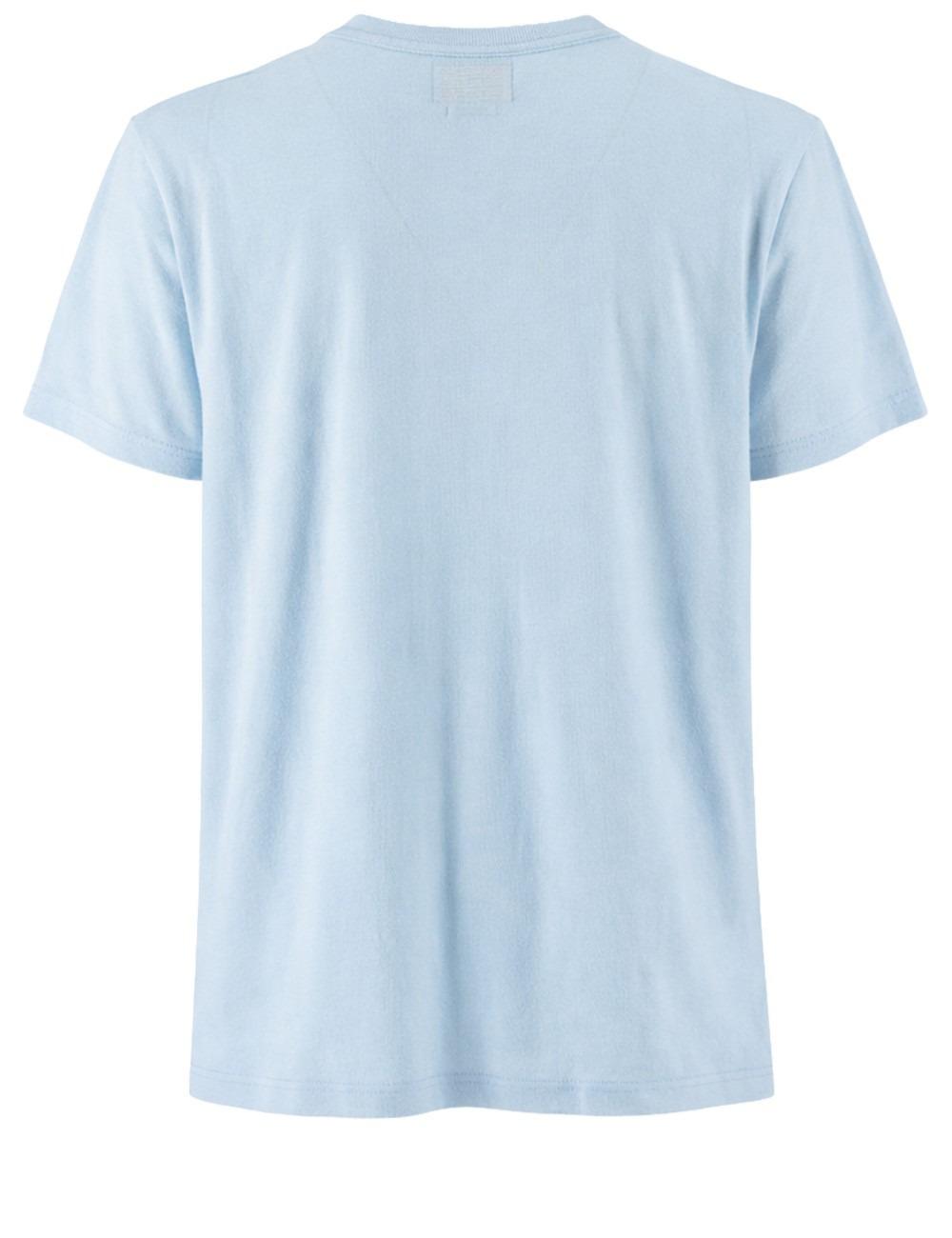 T-shirt Gary in cotone effetto spugna celeste con ricamo logo GAR0002 00146L MC2 SAINT BARTH 