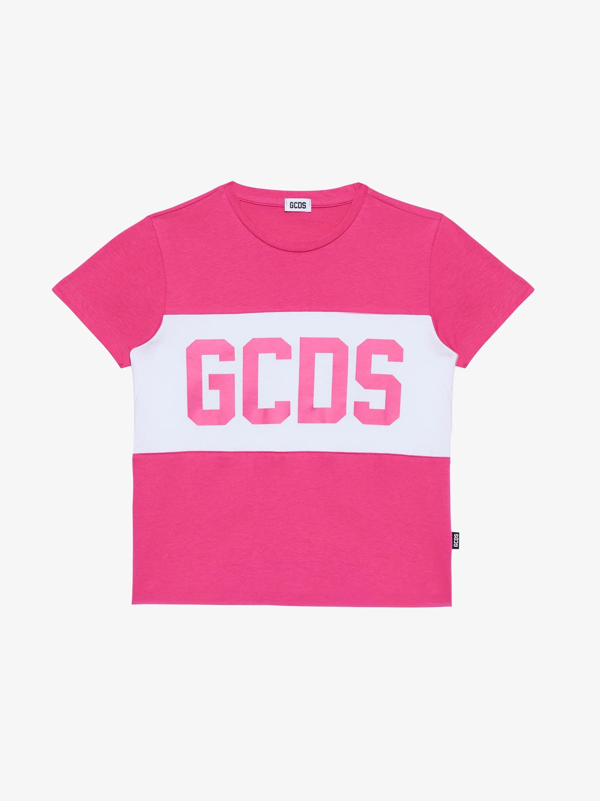 Gcds T-shirt Band Logo Fucsia B2JU2329JF1 59 GCDS 