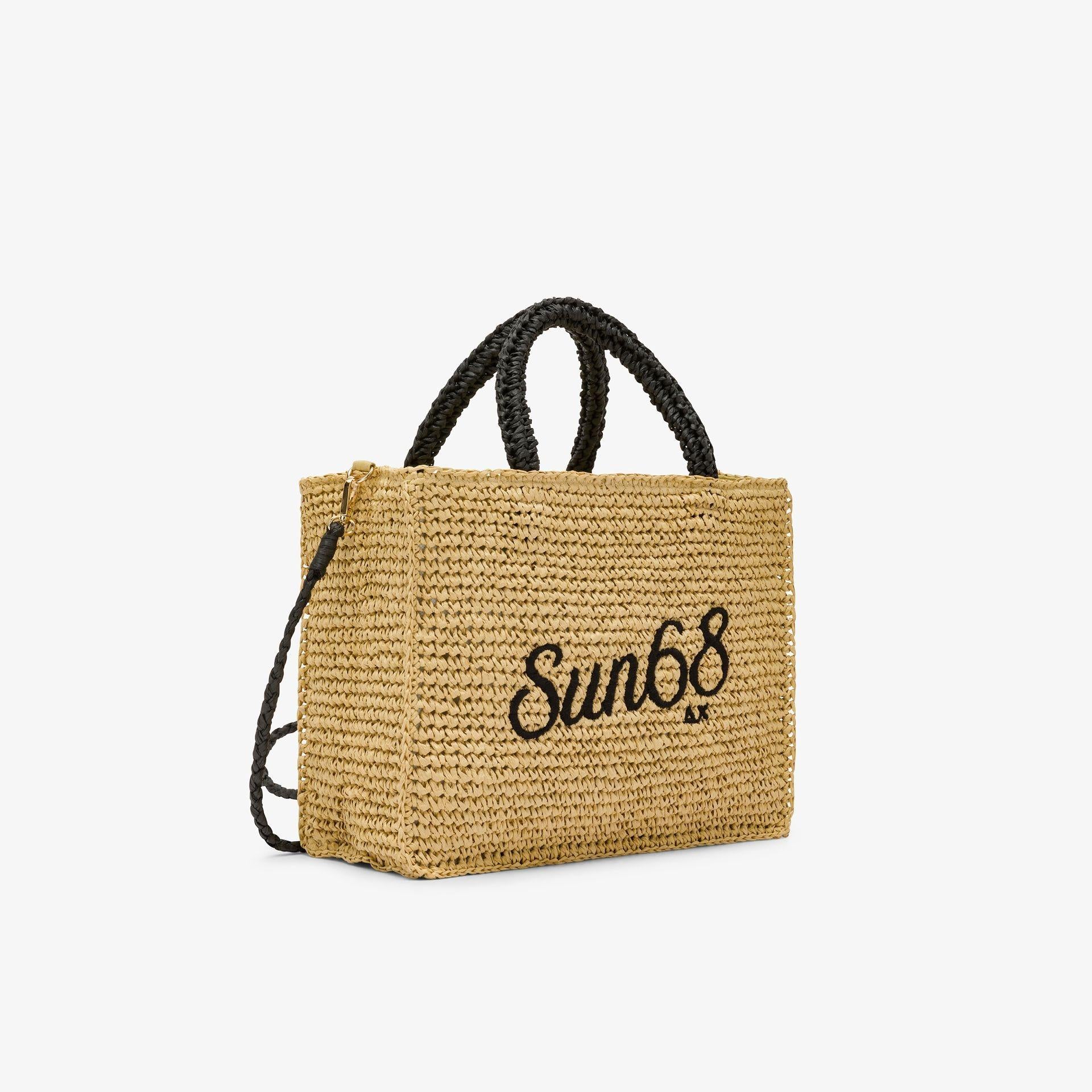 Shopping bag Cali media in rafia beige W36240 16 SUN 68 