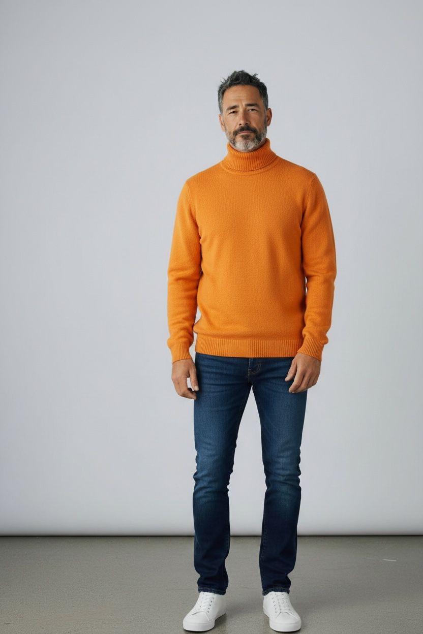 Dolcevita impuntura Luigi Gentile Arancio LG1201 40 LUIGI GENTILE 