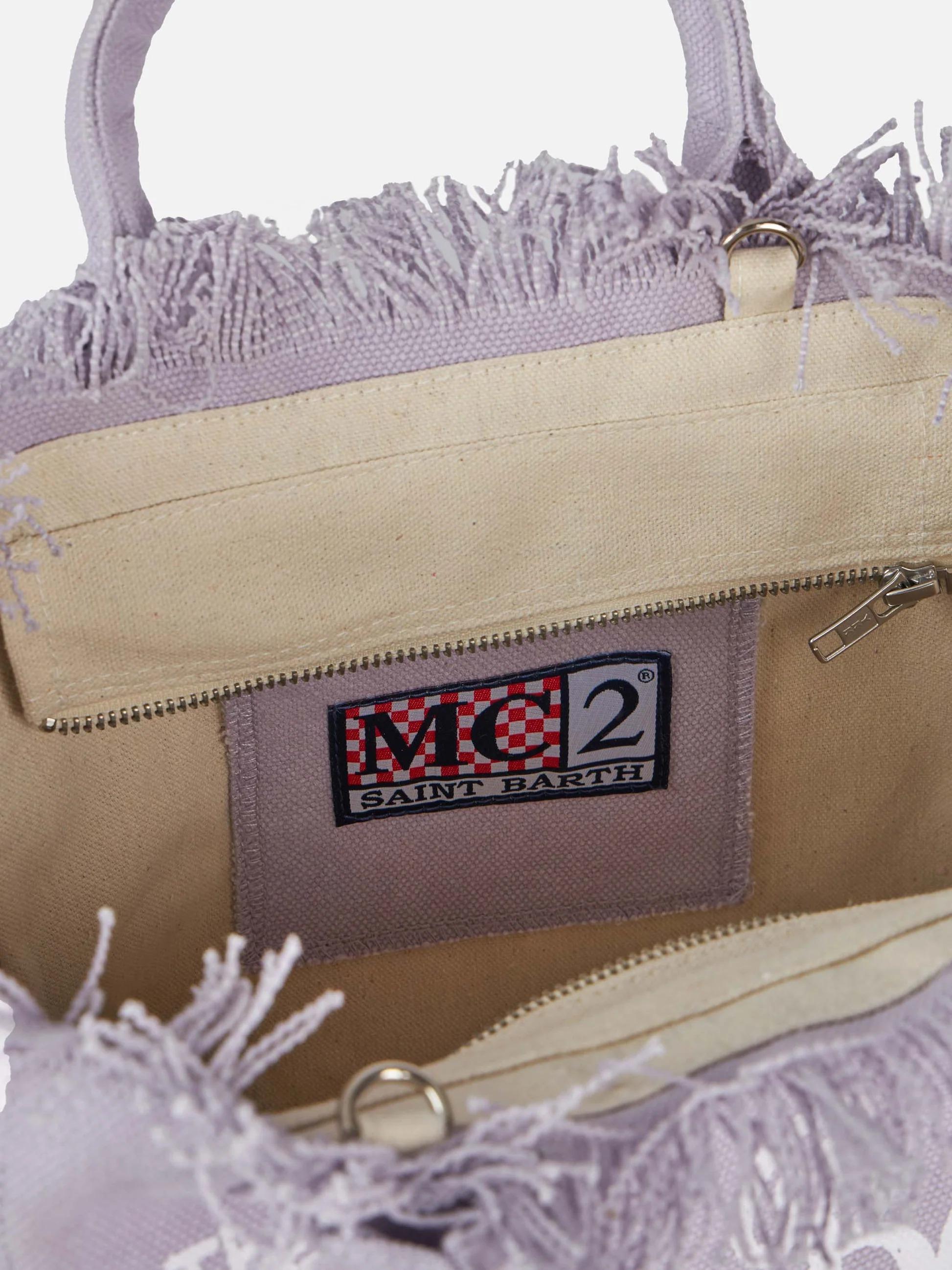 Borsa Colette in canvas di cotone lilla COL0001 02562L MC2 SAINT BARTH 