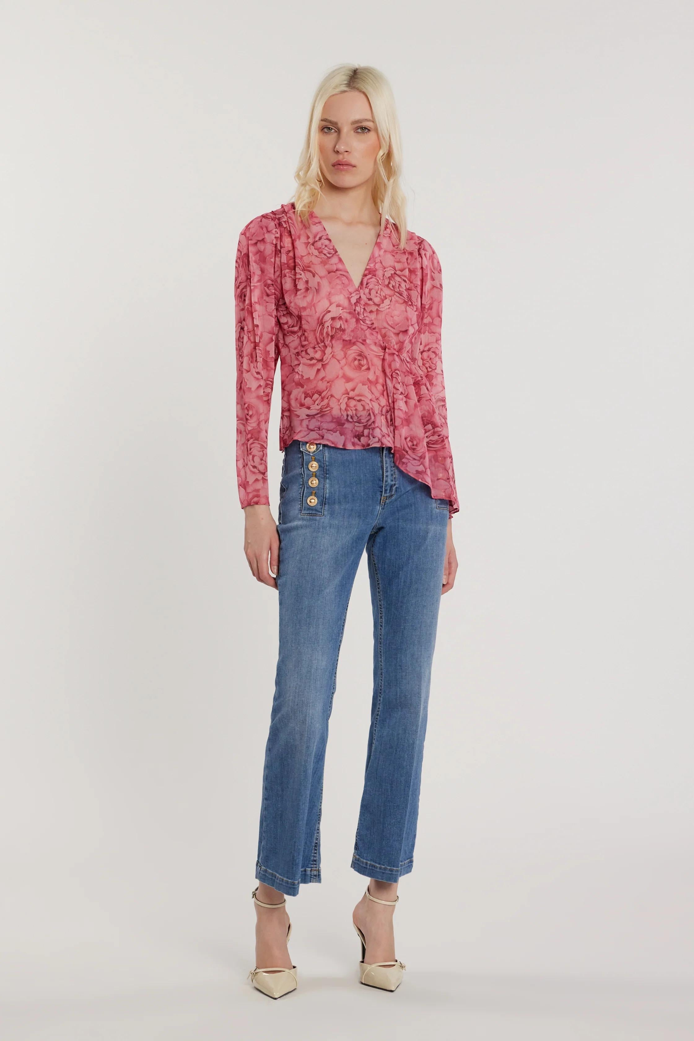 RELISH Pantalone PALENCIA_CROP vita alta con passanti a punta più dettagli bottoni denim RDP26070016036 1799 RELISH 
