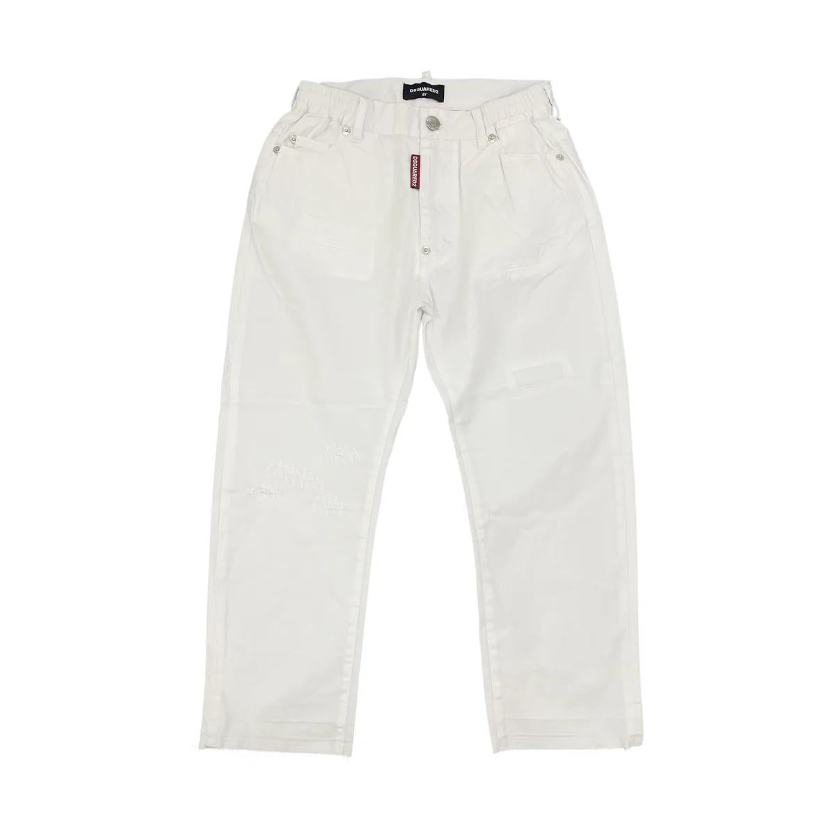 DQ3207 D0AGL - Pantaloni bianchi - Dsquared2 DQ3207-D0AGL DQ100 DSQUARED KID 