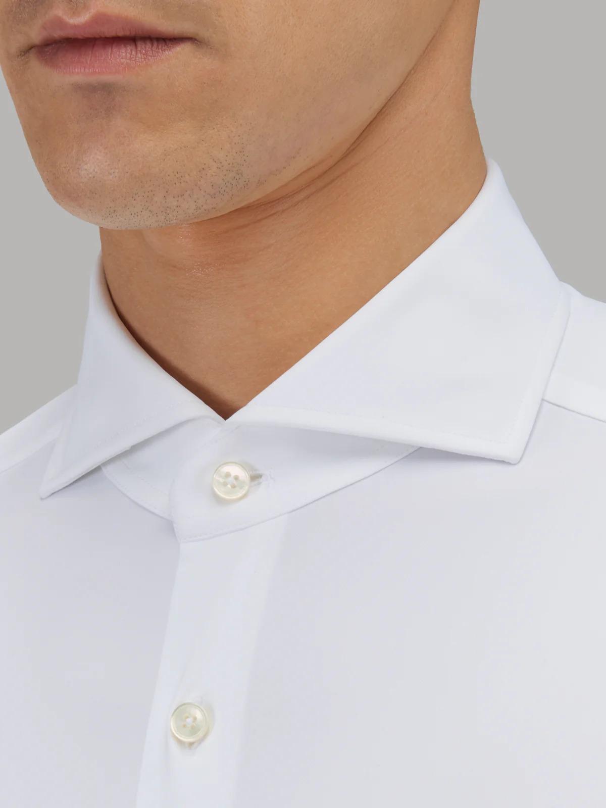 XACUS ACTIVE<BR/>Camicia Collo Francese Tinta Unita Twill Bianco 558619-11460 001 XACUS 