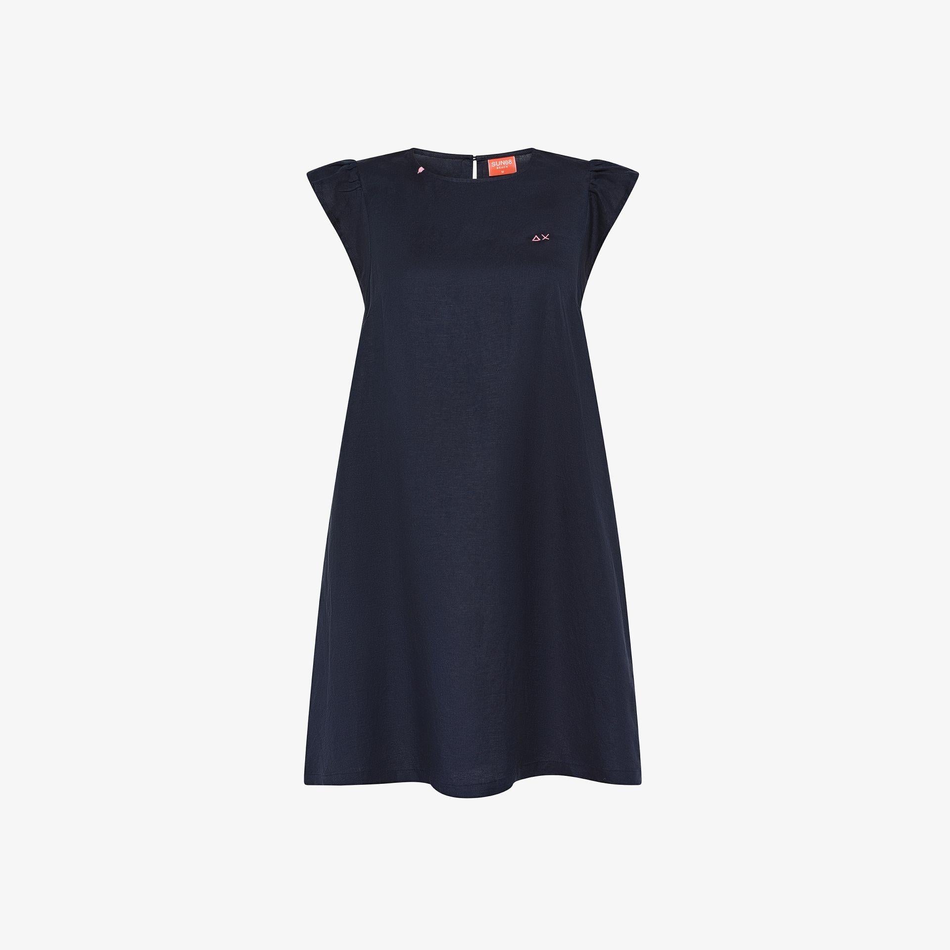SUN68 Mini dress frill beach Navy Blue S36244 07 SUN 68 