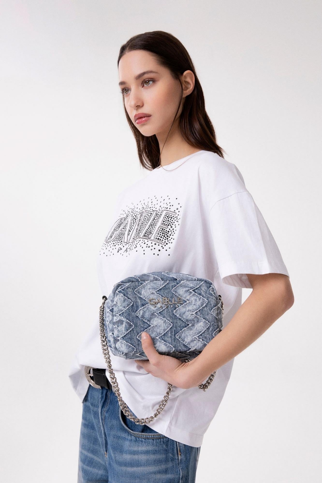 Mini Camera Bag Denim  Blu - Gaëlle Paris GAACW03105-MTTE0001 BL33 GAELLE 