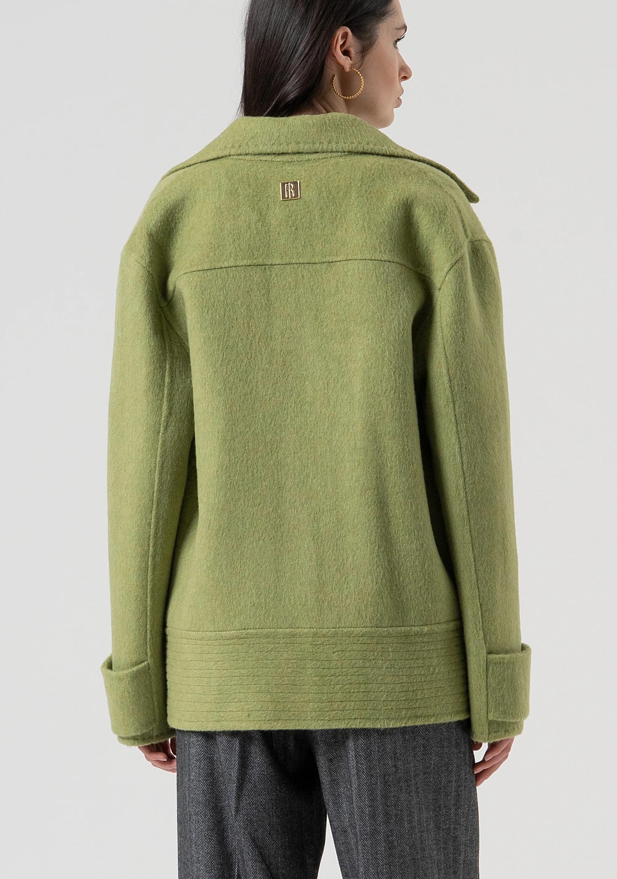 Fracomina Cappotto caban over in bouclè di lana olive melange FR25WC1003W80201 T52 FRACOMINA 