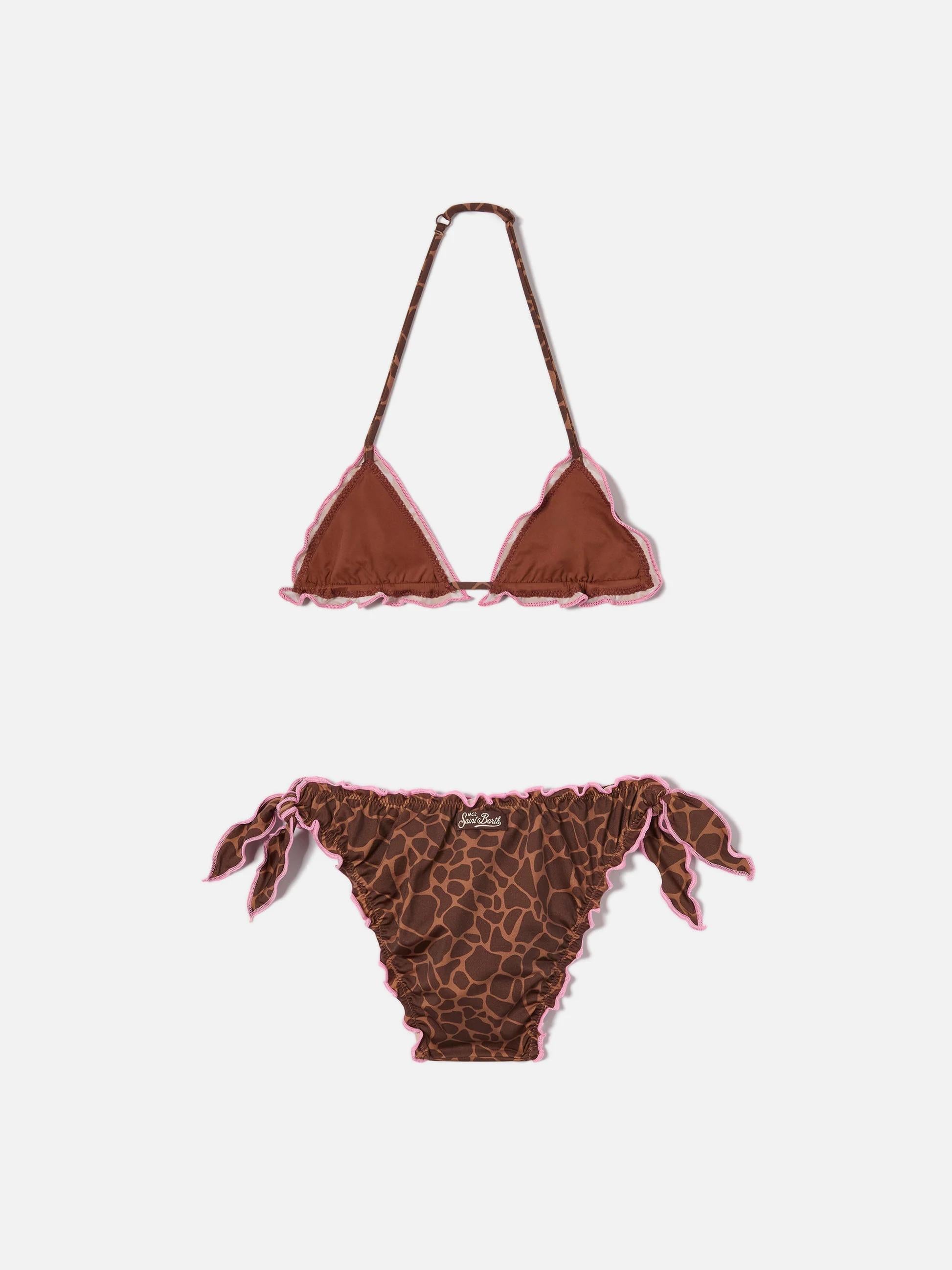 Bikini Cris in tessuto elasticizzato con stampa animalier CRIS001 00900L MC2 SAINT BARTH 