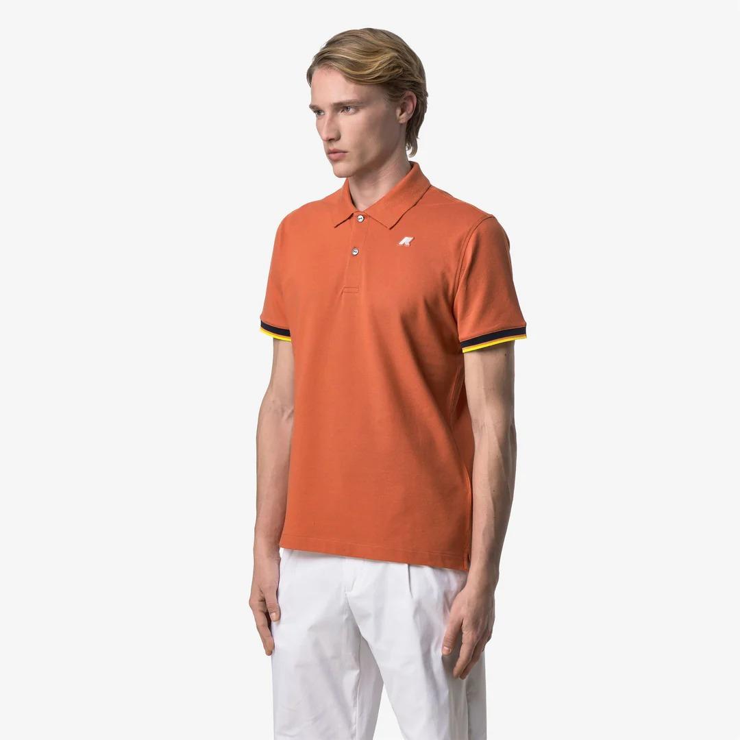 VINCENT PIQUE SLIM<BR/>ORANGE BROWNISH K1125BW 896 K-WAY 