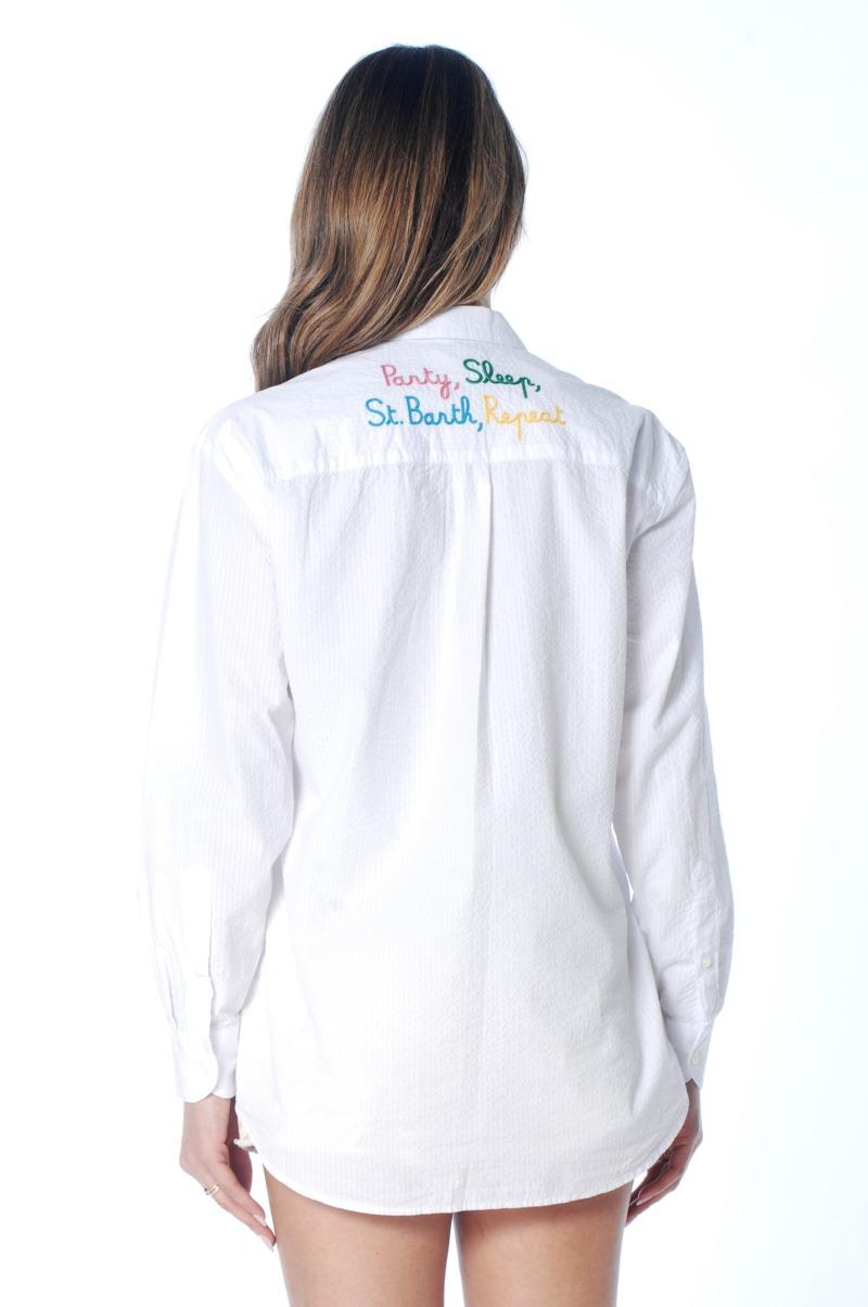 Camicia Mc2 Saint Barth BRIG001 00799L da donna bianca. BRIG001 00799L MC2 SAINT BARTH 