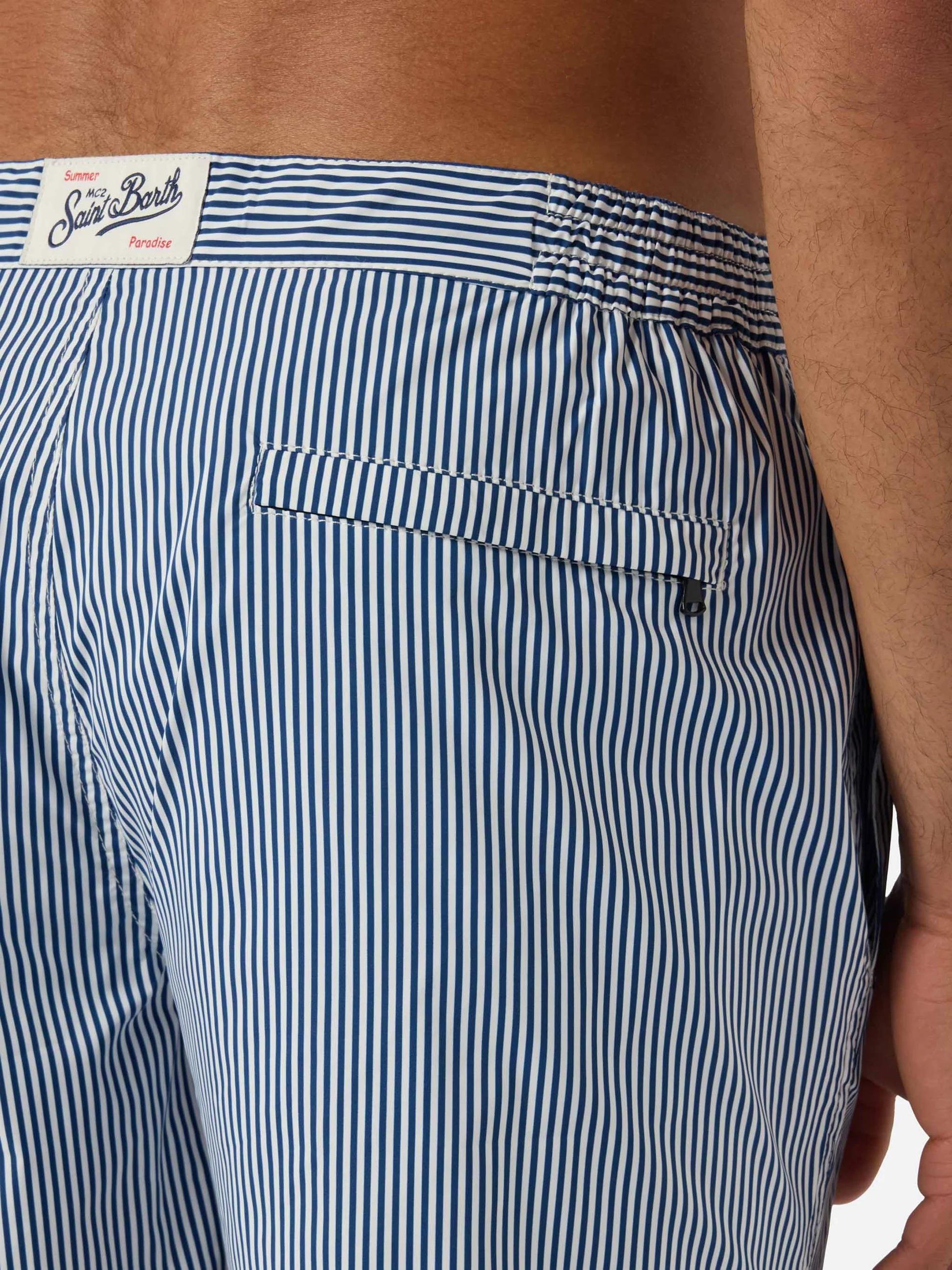 Harrys swim shorts righe blu e bianco HAR0001 04134L MC2 SAINT BARTH 