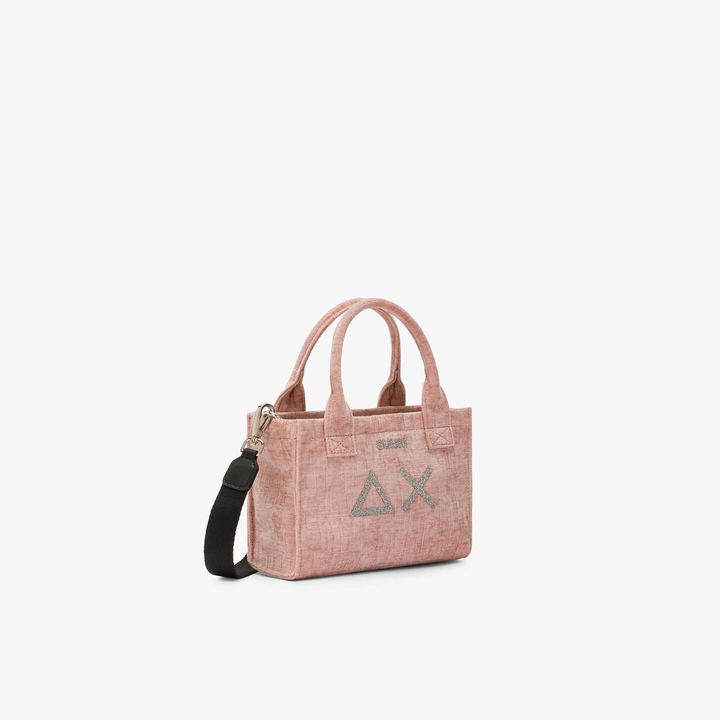 Mini shopping bag Cali in velluto rosa X45202 04 SUN 68 