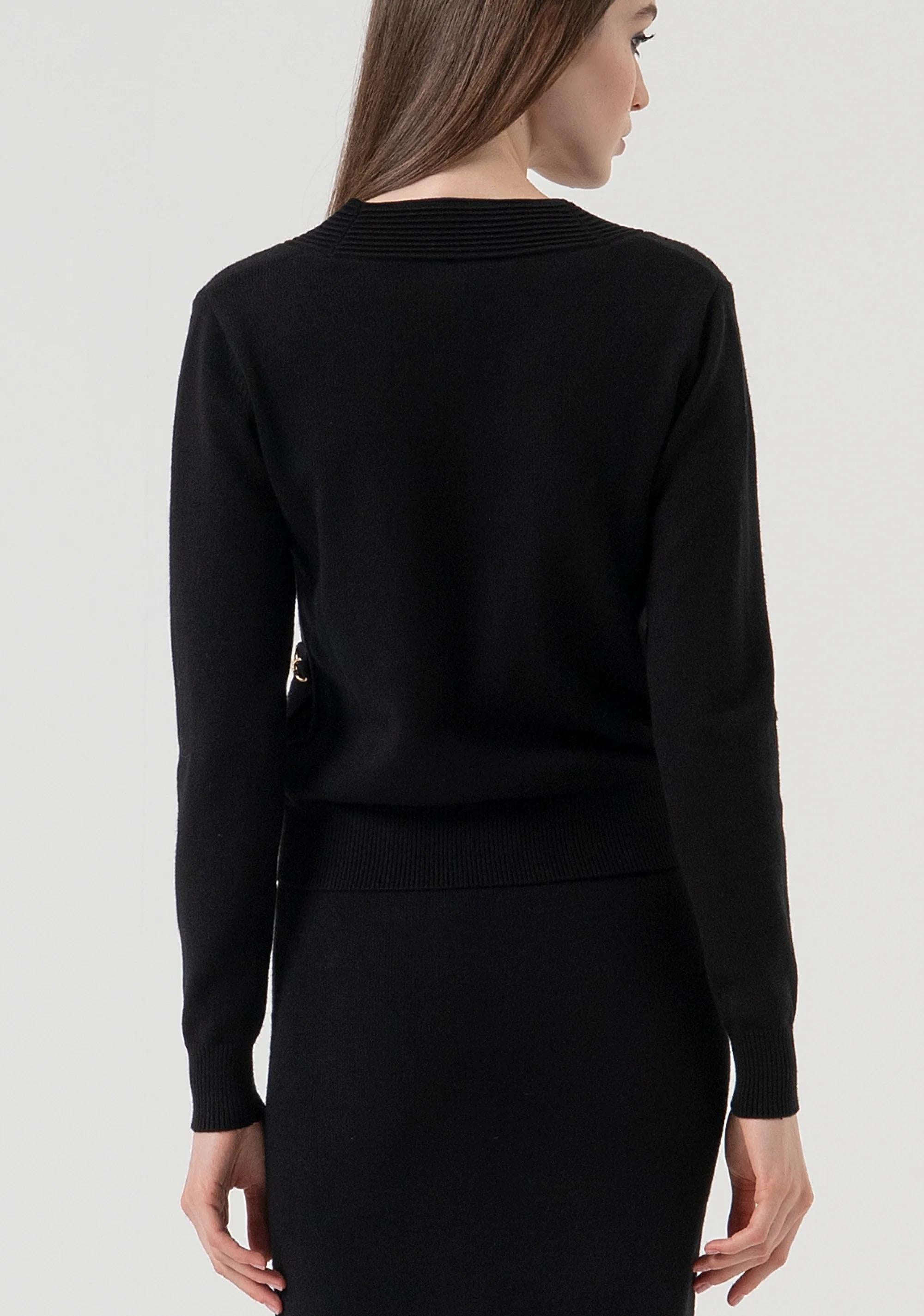 Fracomina Cardigan regular doppiopetto black FR25WT8010K55601 053 FRACOMINA 