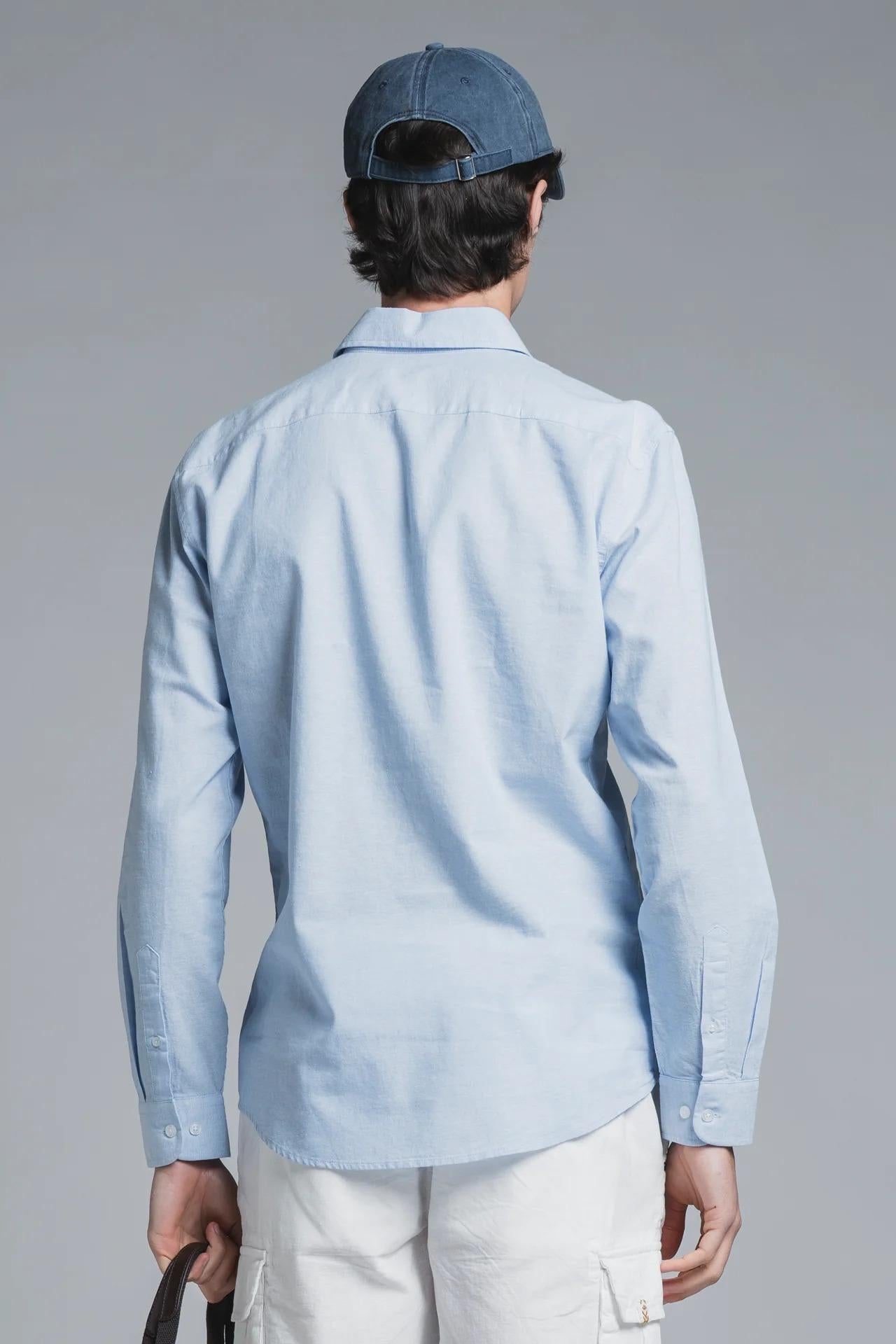 RILEY SHIRT COLLAR FRENCH IN 100% LINEN CELESTE IM26SSSM-RILEY-LIN C25 IMPURE 